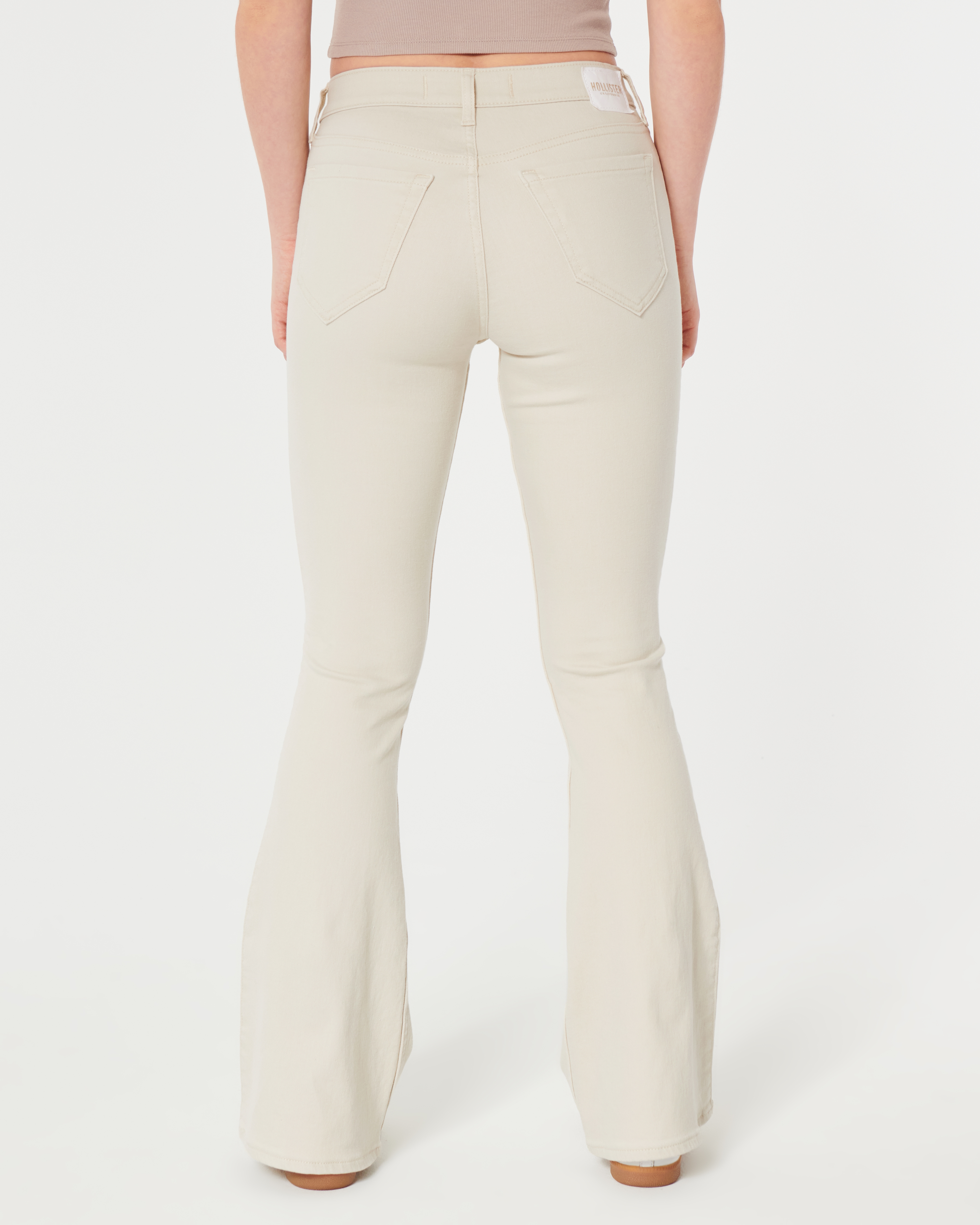 Cream sales flare jeans