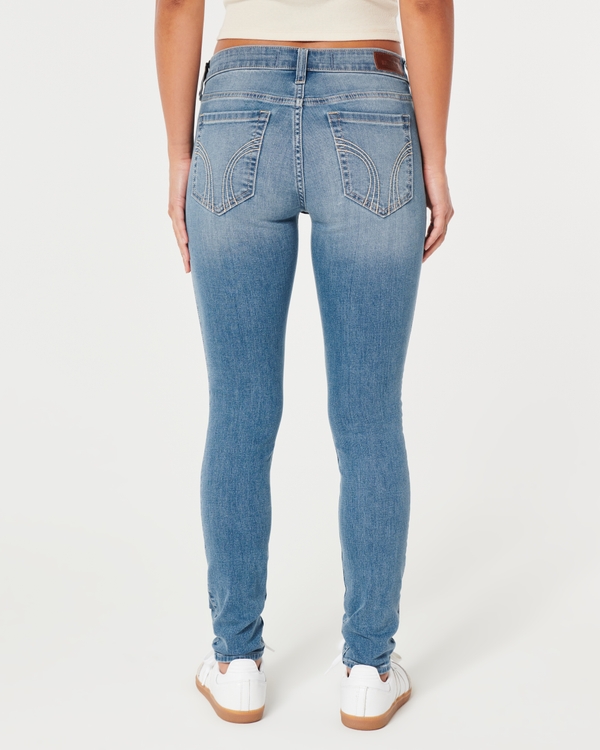 Low-Rise Medium Wash Super Skinny Jeans