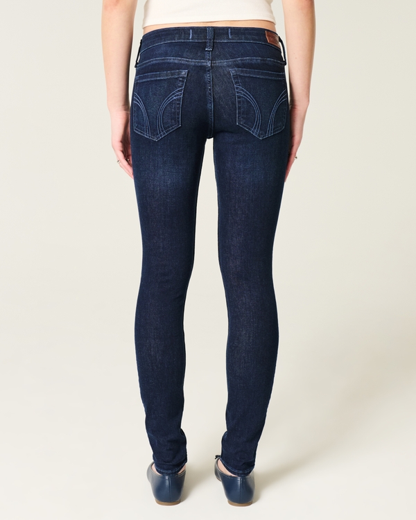 Low-Rise Dark Wash Super Skinny Jeans