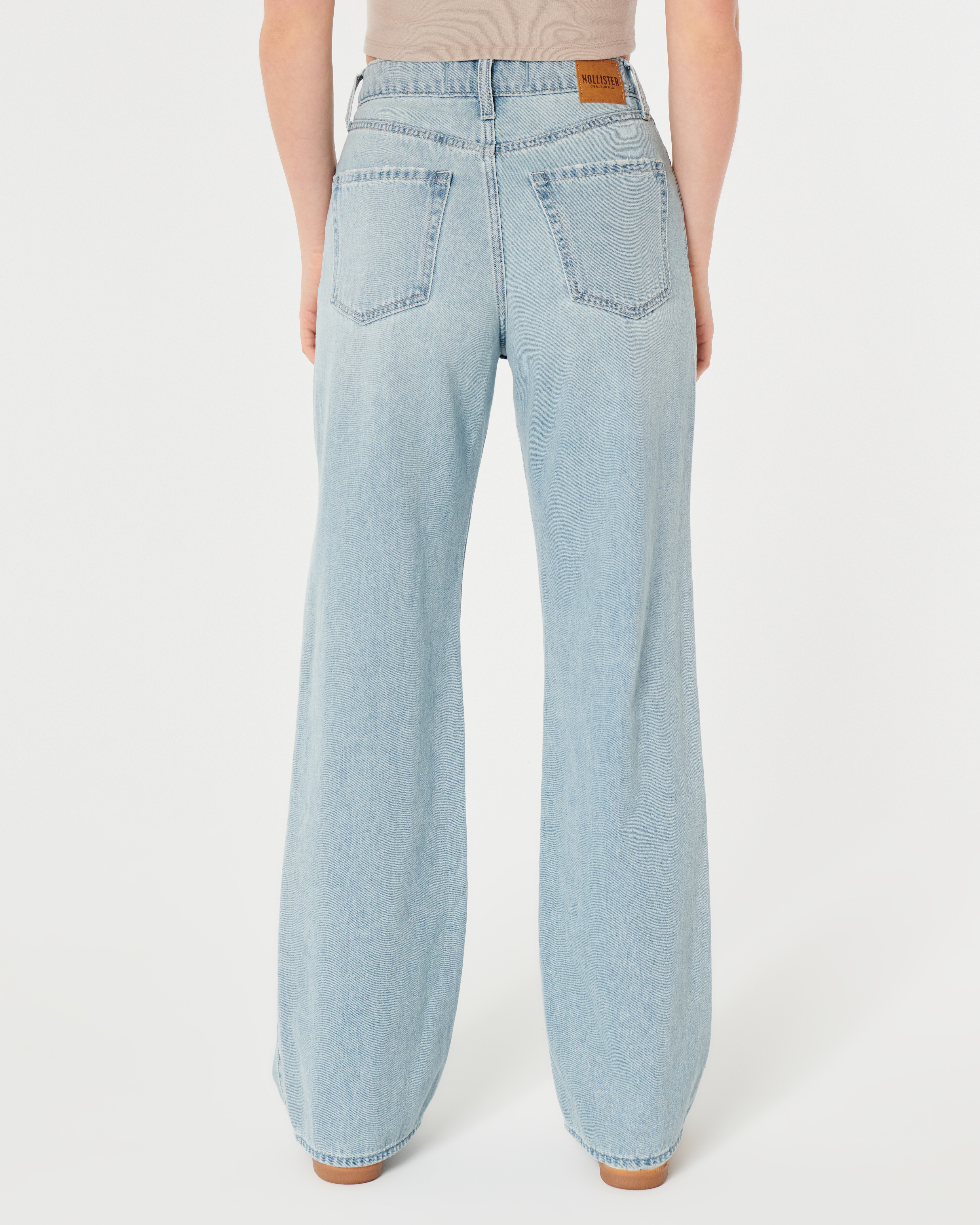 Ultra High Rise Light Wash Baggy Jeans