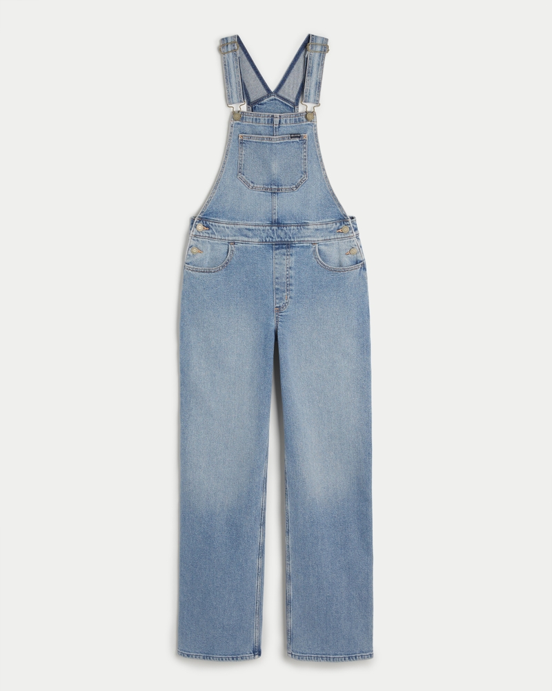 Femmes Medium Wash Carpenter Overalls Femmes Bas
