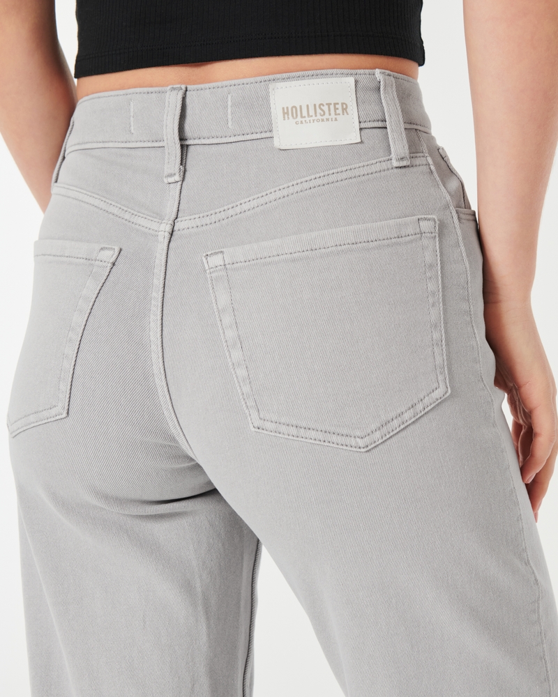 Women's Ultra High-Rise Grey Dad Jeans, Women's Clearance