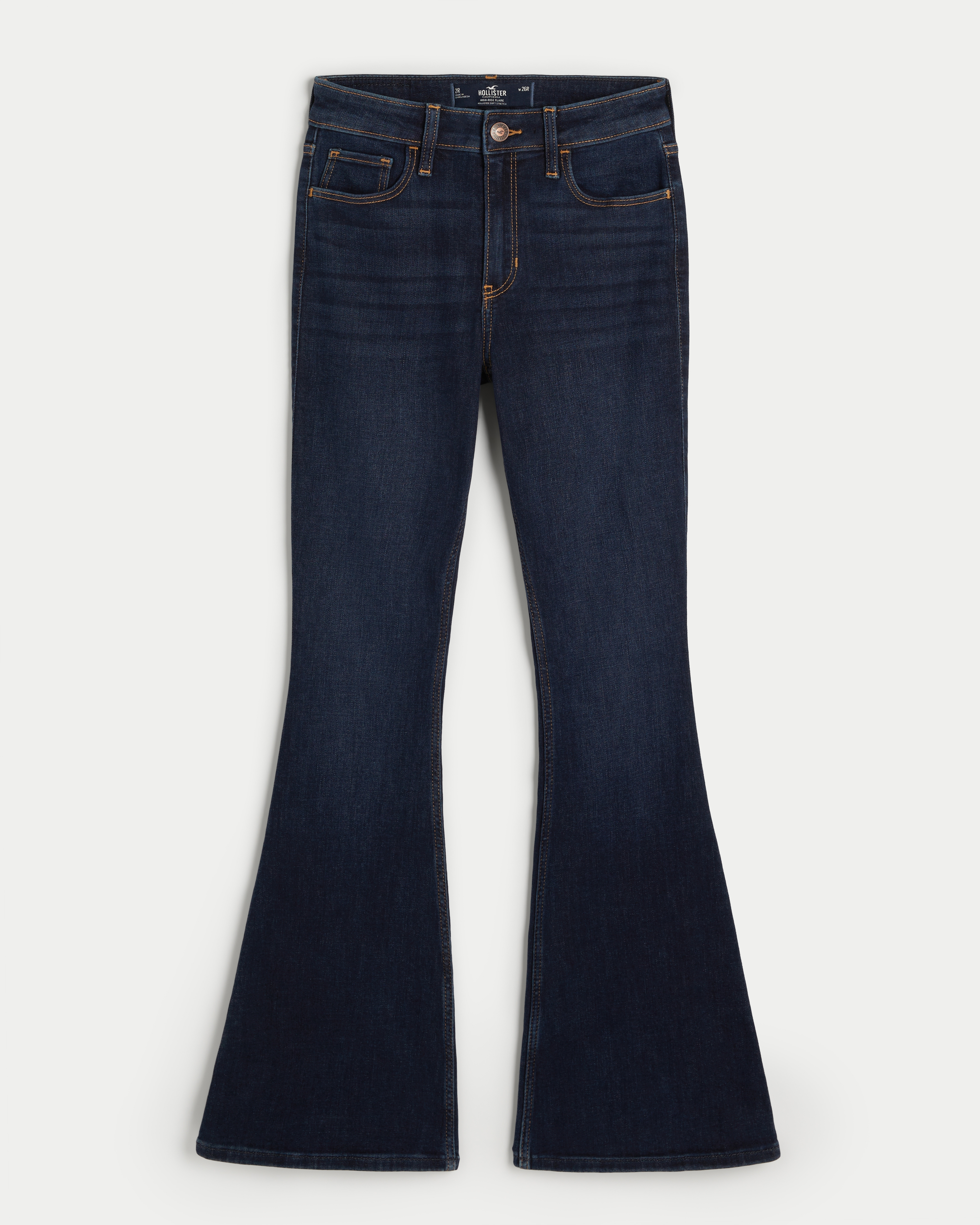 Hollister High-rise Dark Wash Flare Jeans