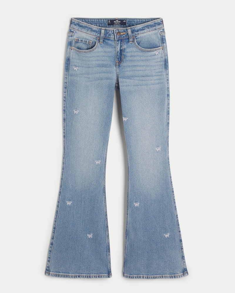 Hollister, Jeans, Lowrise Y2k Medium Wash Flare Jeans