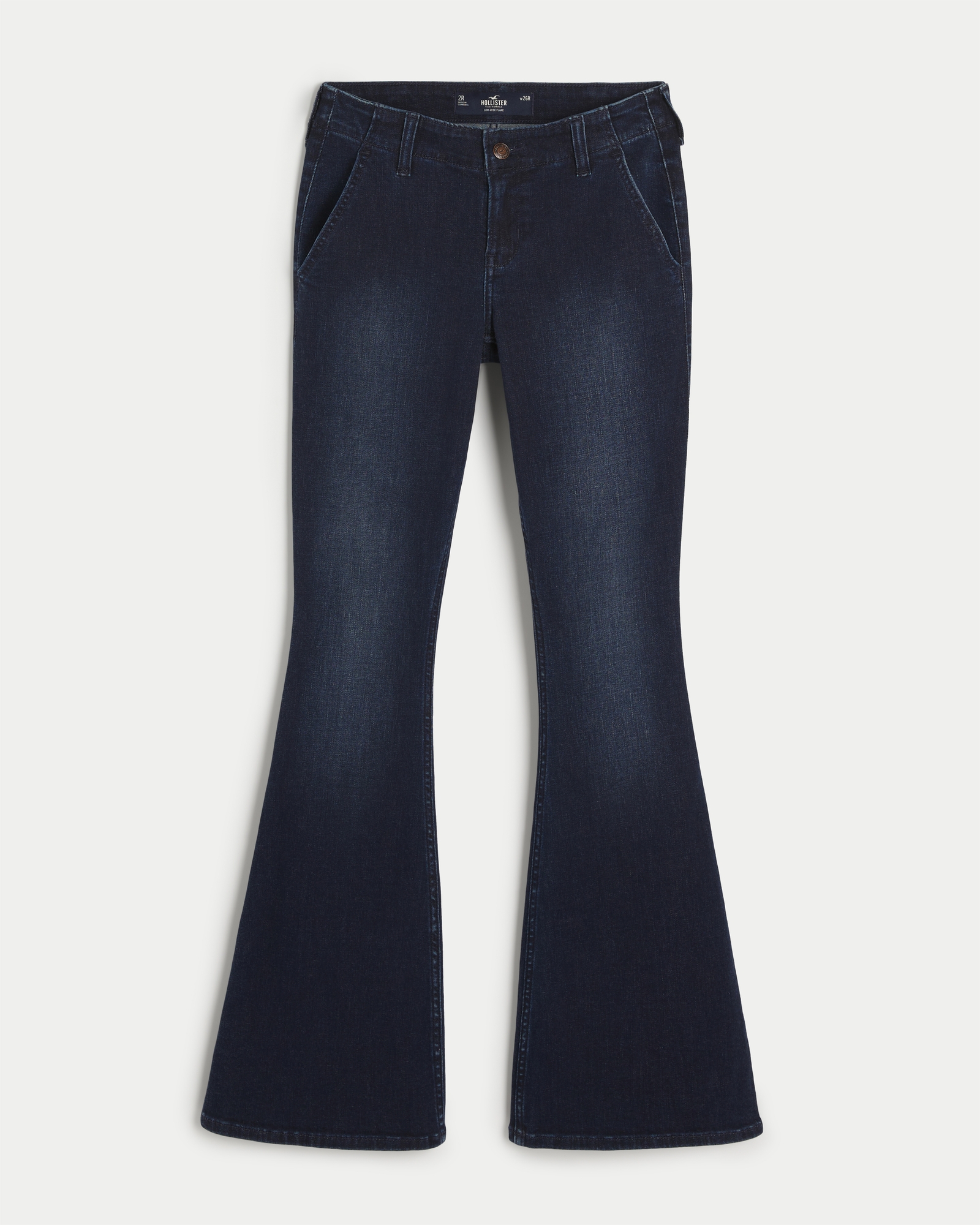 Hollister High-Rise Black Split Hem Vintage Flare Jeans Size 9s