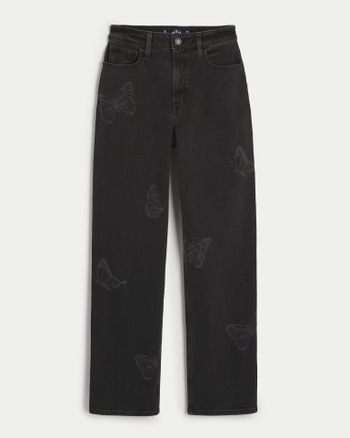 Hollister black distressed jeans 2025