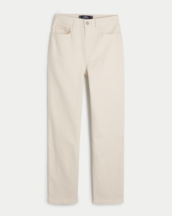 Women's Ultra HighRise Cream 90s Straight Jeans Women's Clearance