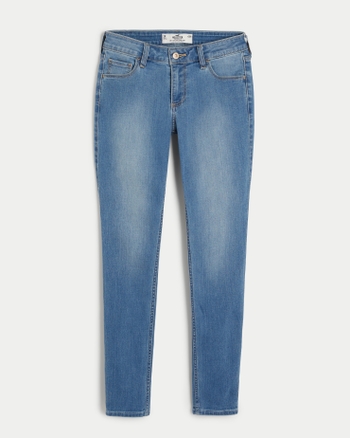 Hollister Hourglass skinny jeans in dark wash blue