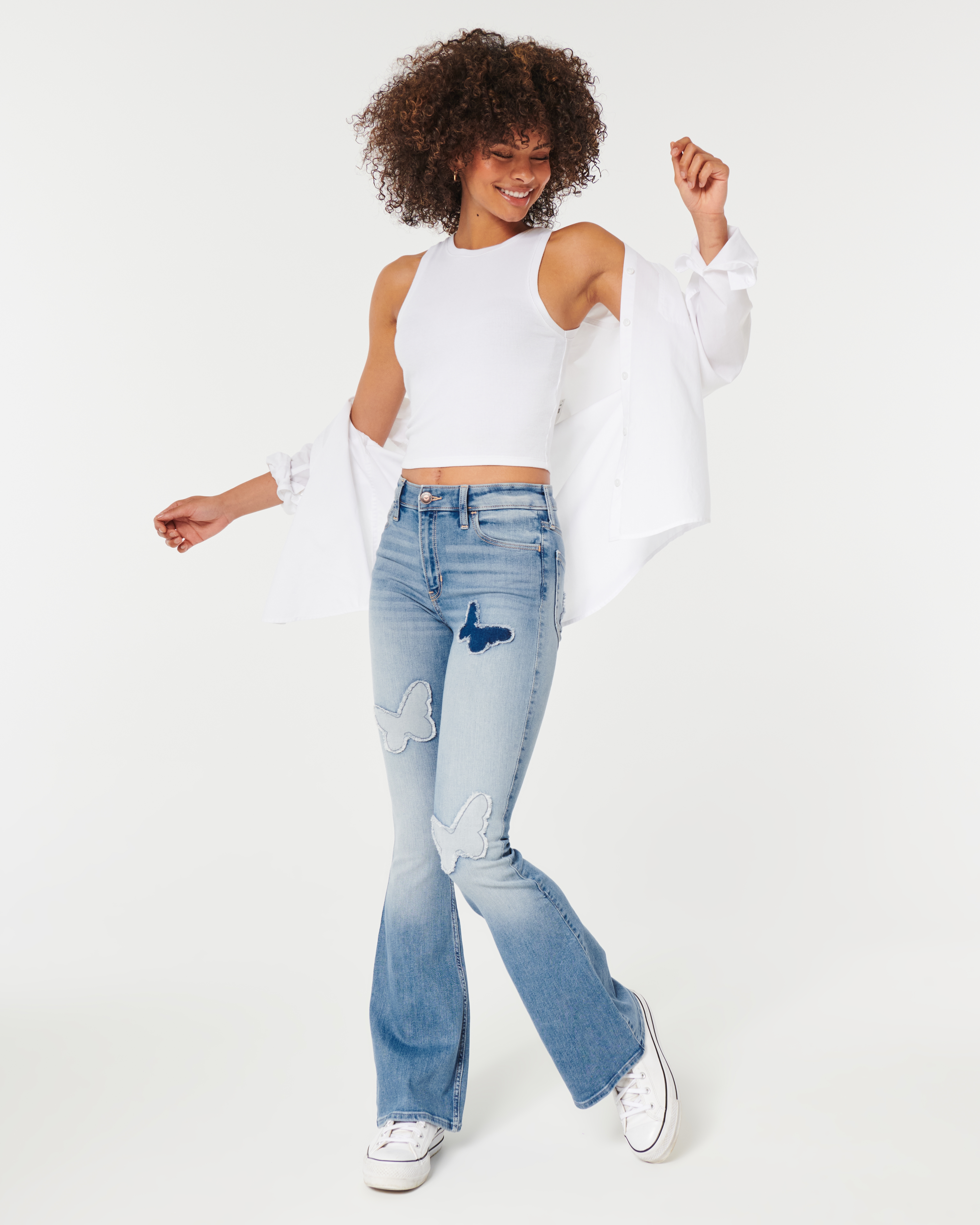 Hollister high best sale rise flare jeans