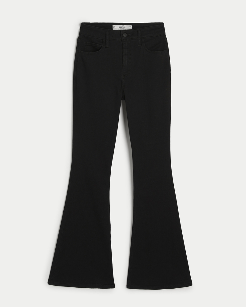 Soft Stretchy High Rise Everyday Flare Jeans - Black main image 0
