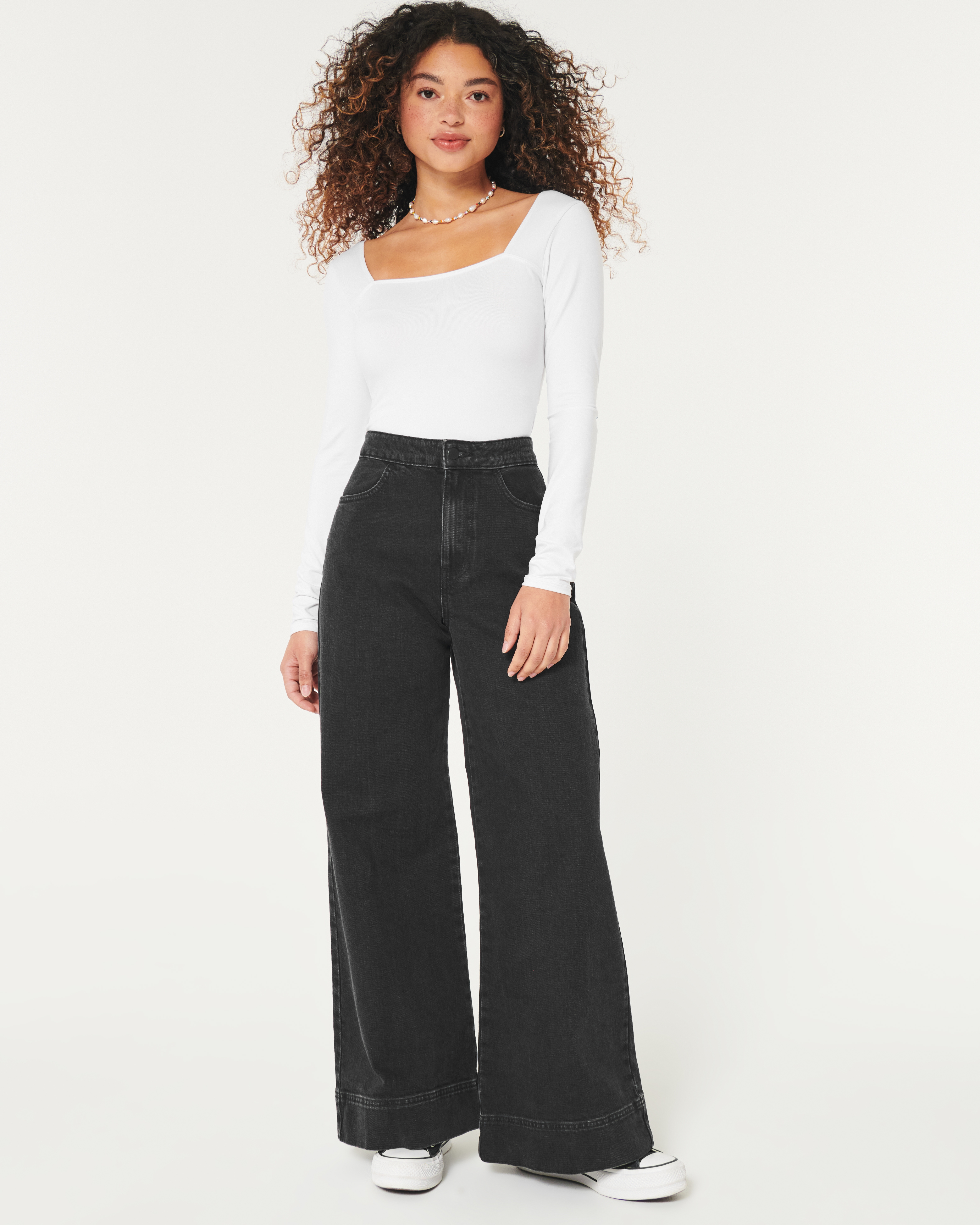 Ultra High-Rise Brown Wide Leg Jeans