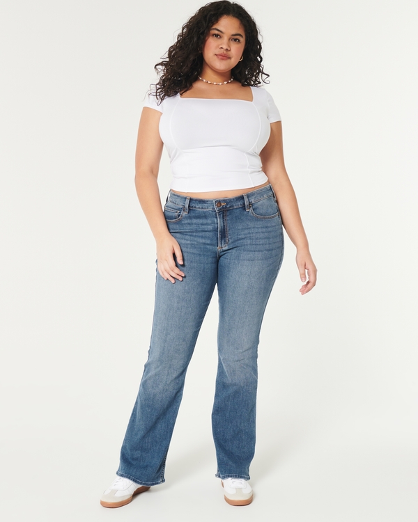 Curvy Mid-Rise Medium Wash Boot Jeans