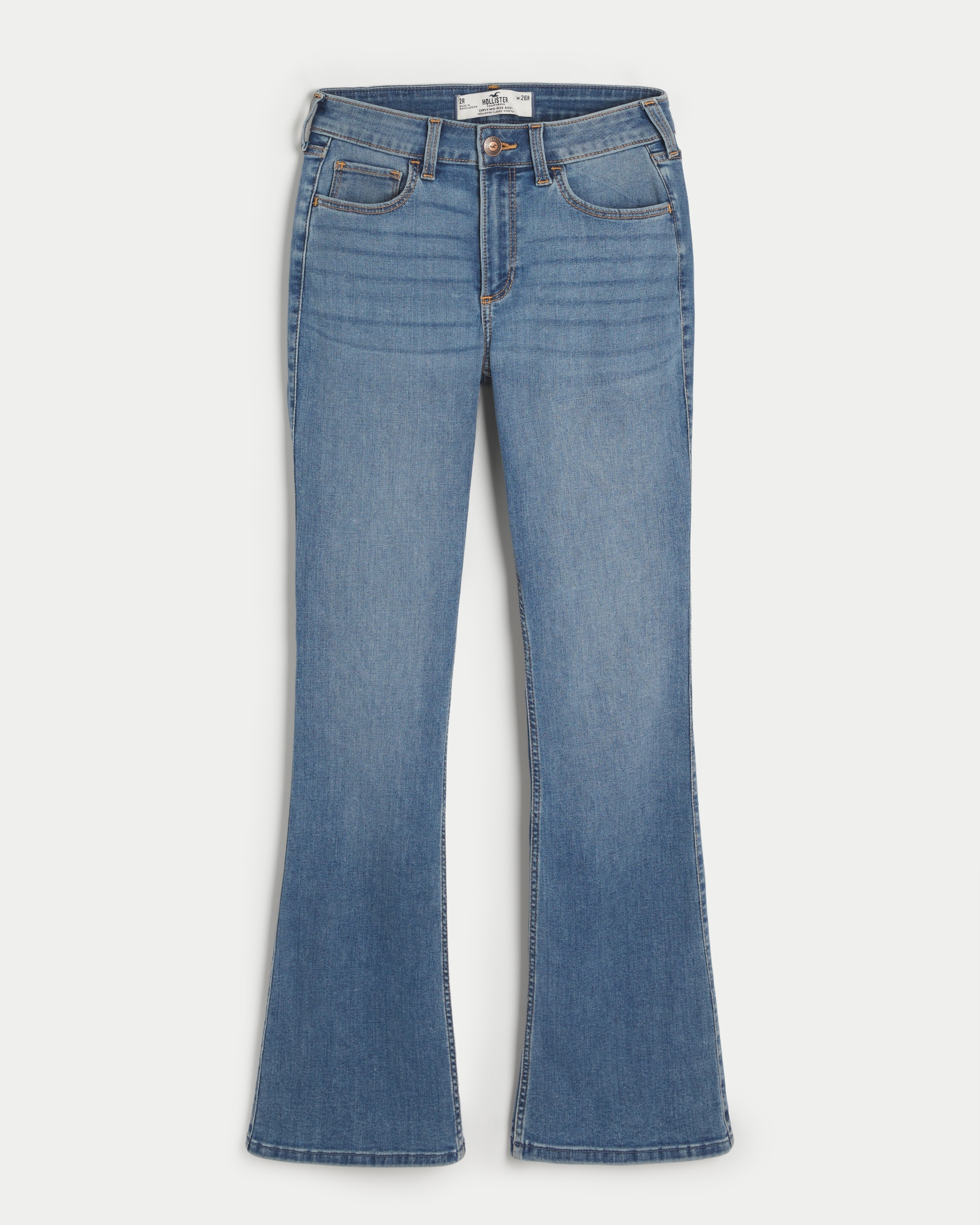 Women's Curvy Mid-Rise Medium Wash Boot Jeans