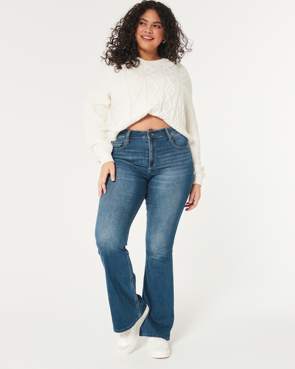 Buy Valentina High Rise Straight Cropped Jeans Plus Size for USD 88.00