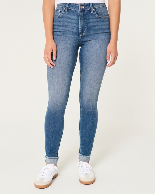 Curvy High-Rise Medium Wash Super Skinny Jeans