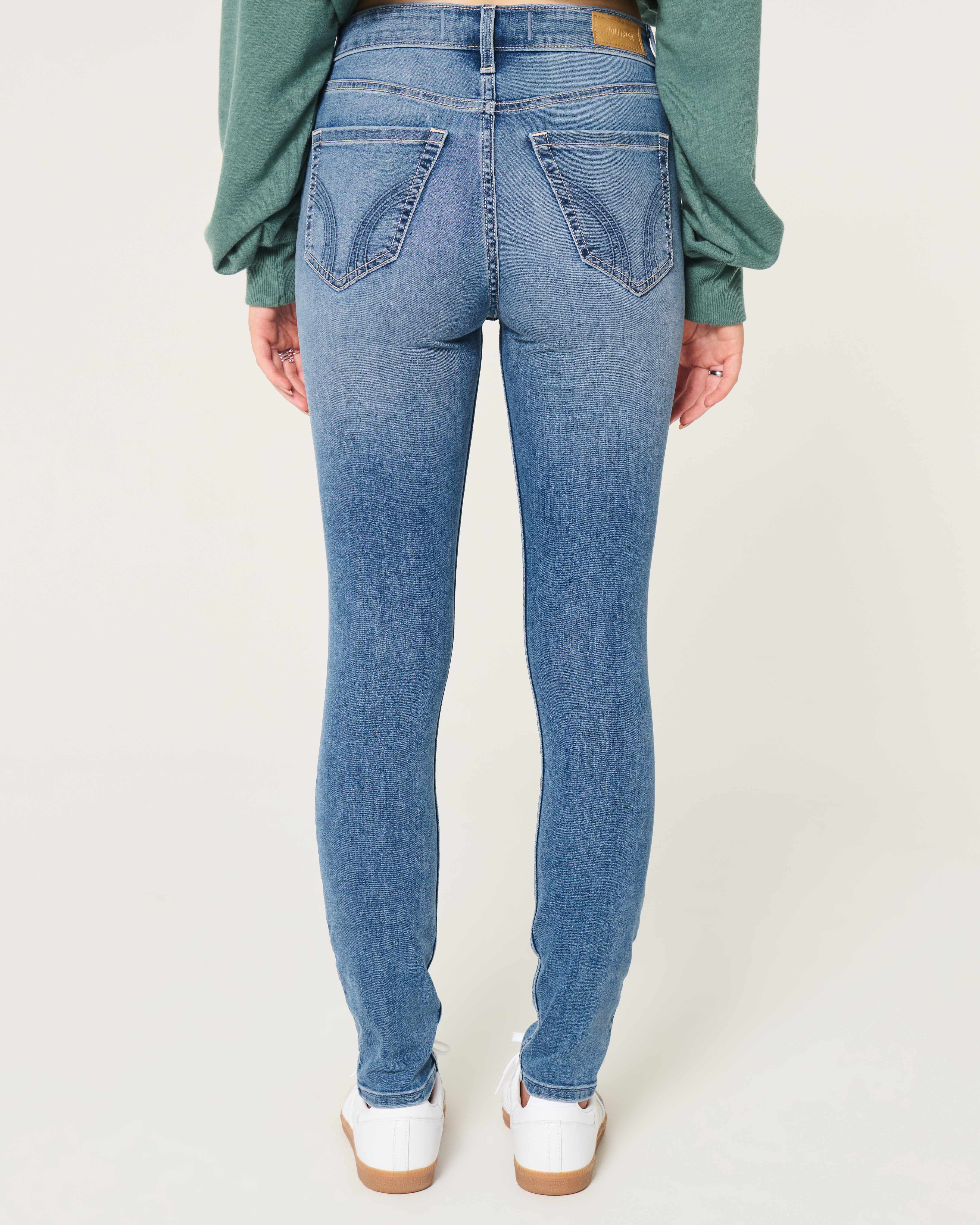 High-Rise Medium Wash Super Skinny Jeans