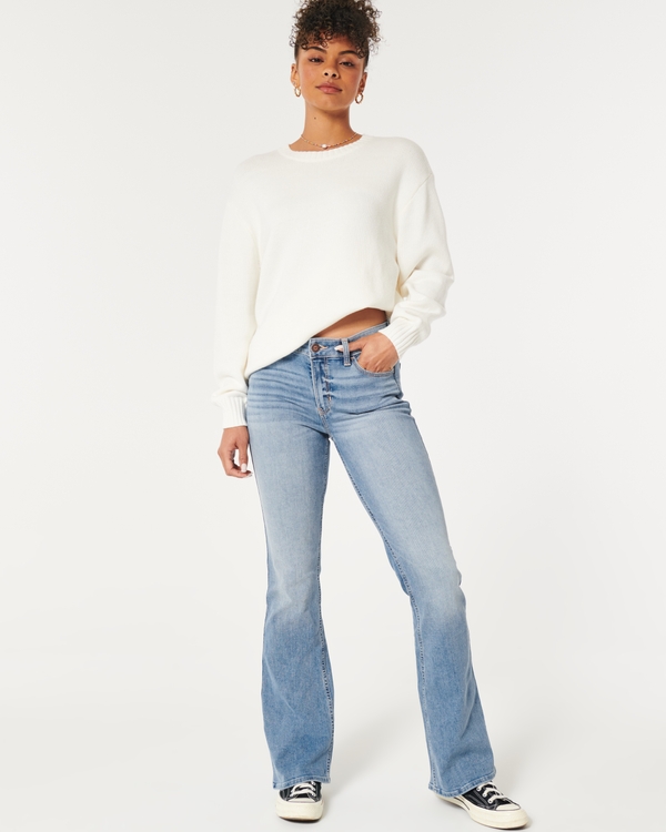 Mid-Rise Light Wash Boot Jeans