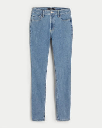 Jean Súper Skinny Rasgado Hollister Tiro Alto Mujer Talla 27