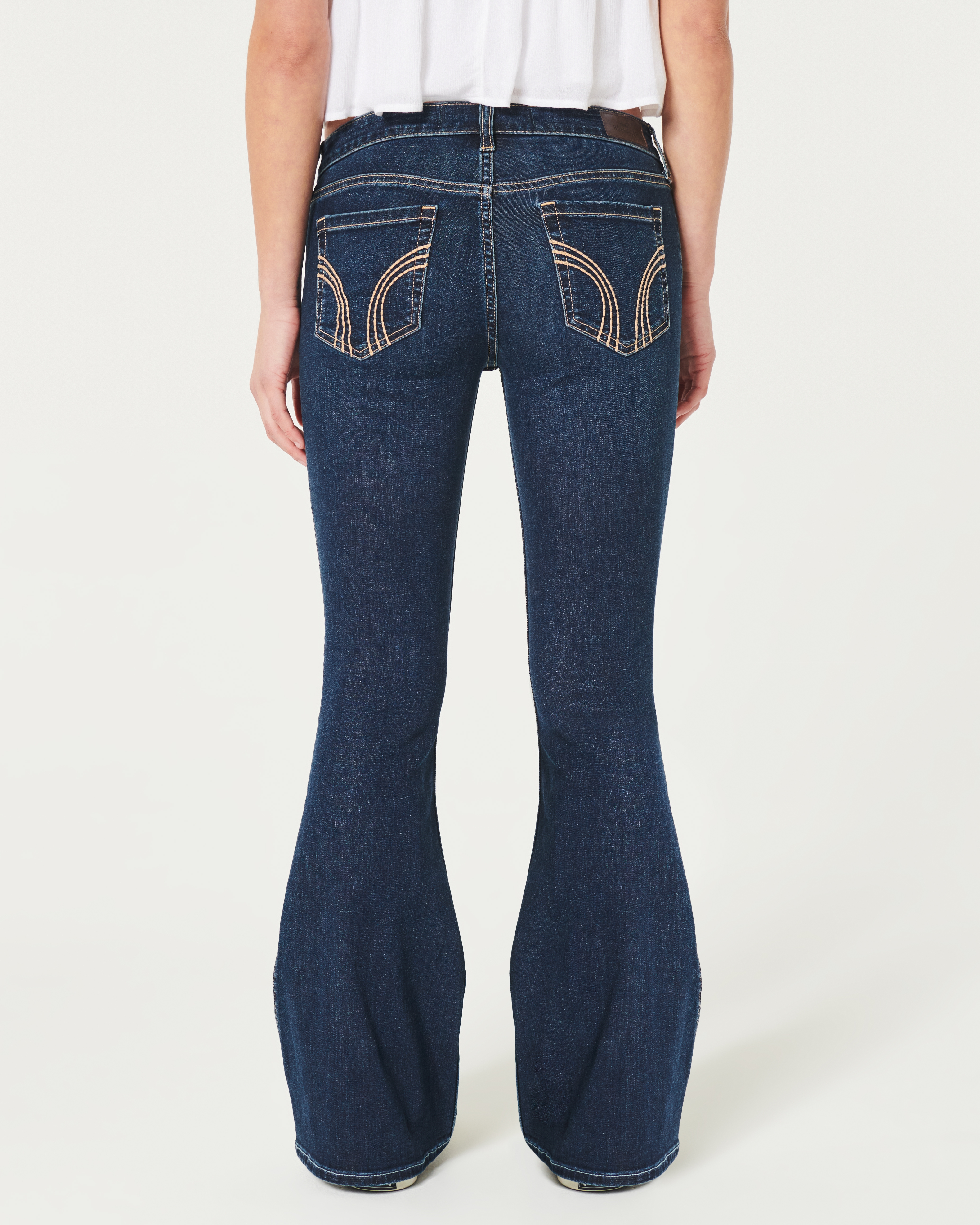 Dark wash jeans deals hollister