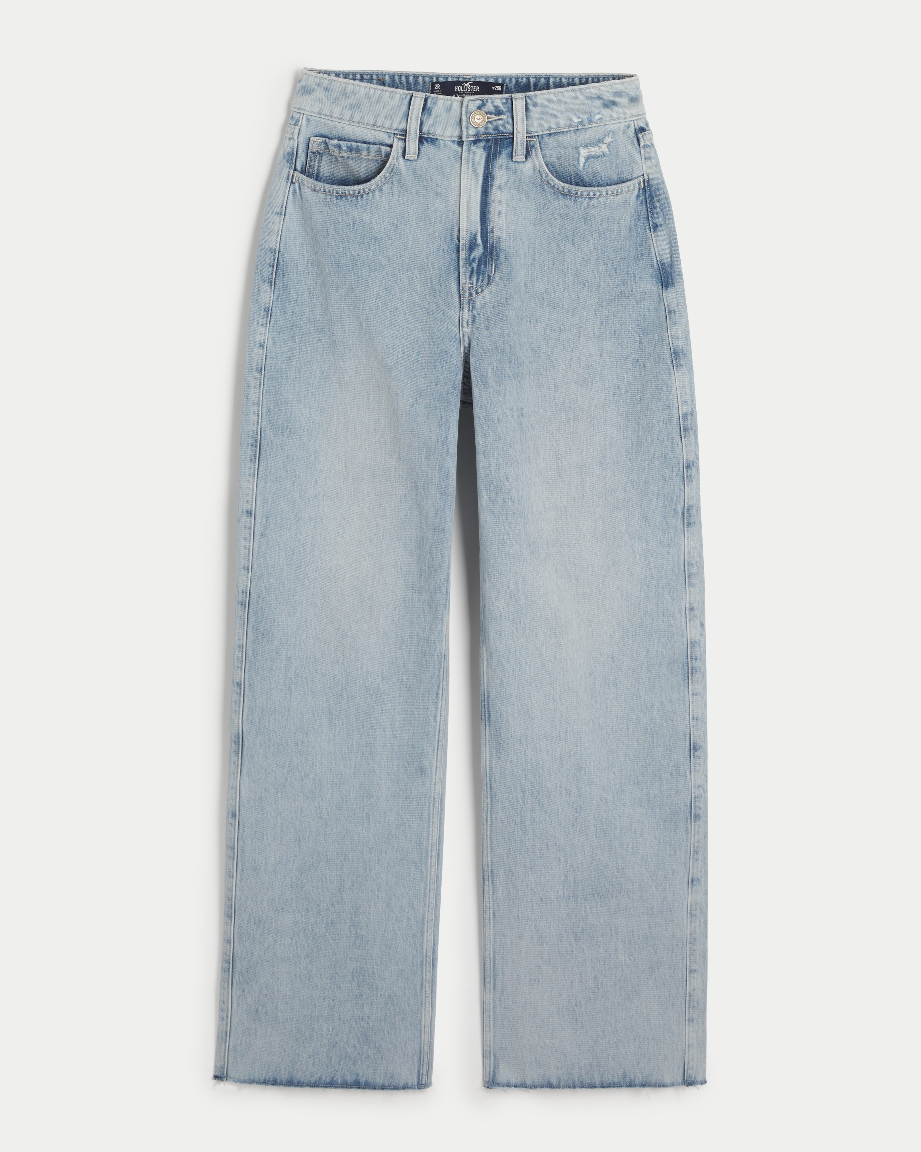 Hollister wide leg baggy high rise jeans