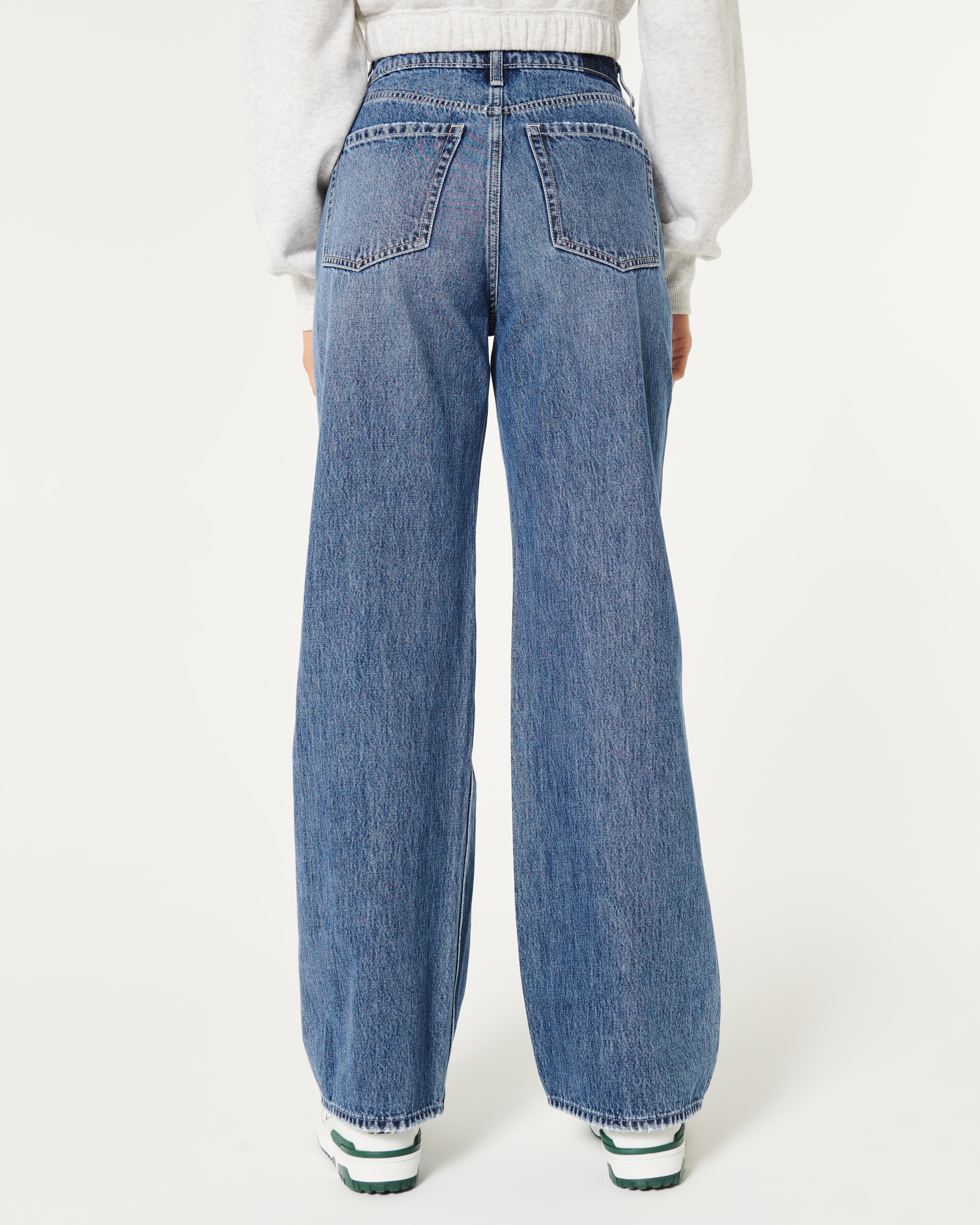 Ultra High-Rise Medium Wash Baggy Jeans