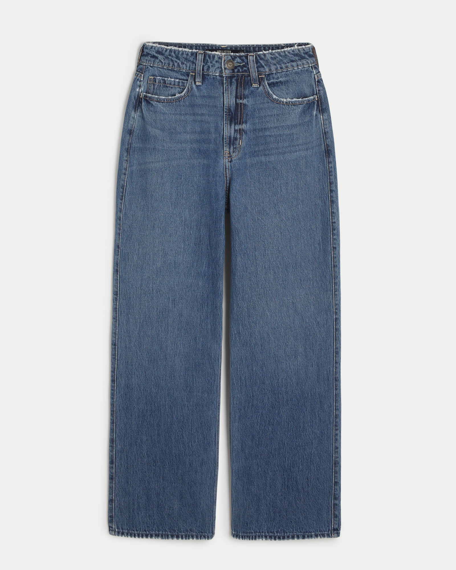 Women's Ultra High-Rise Medium Wash Baggy Jeans
