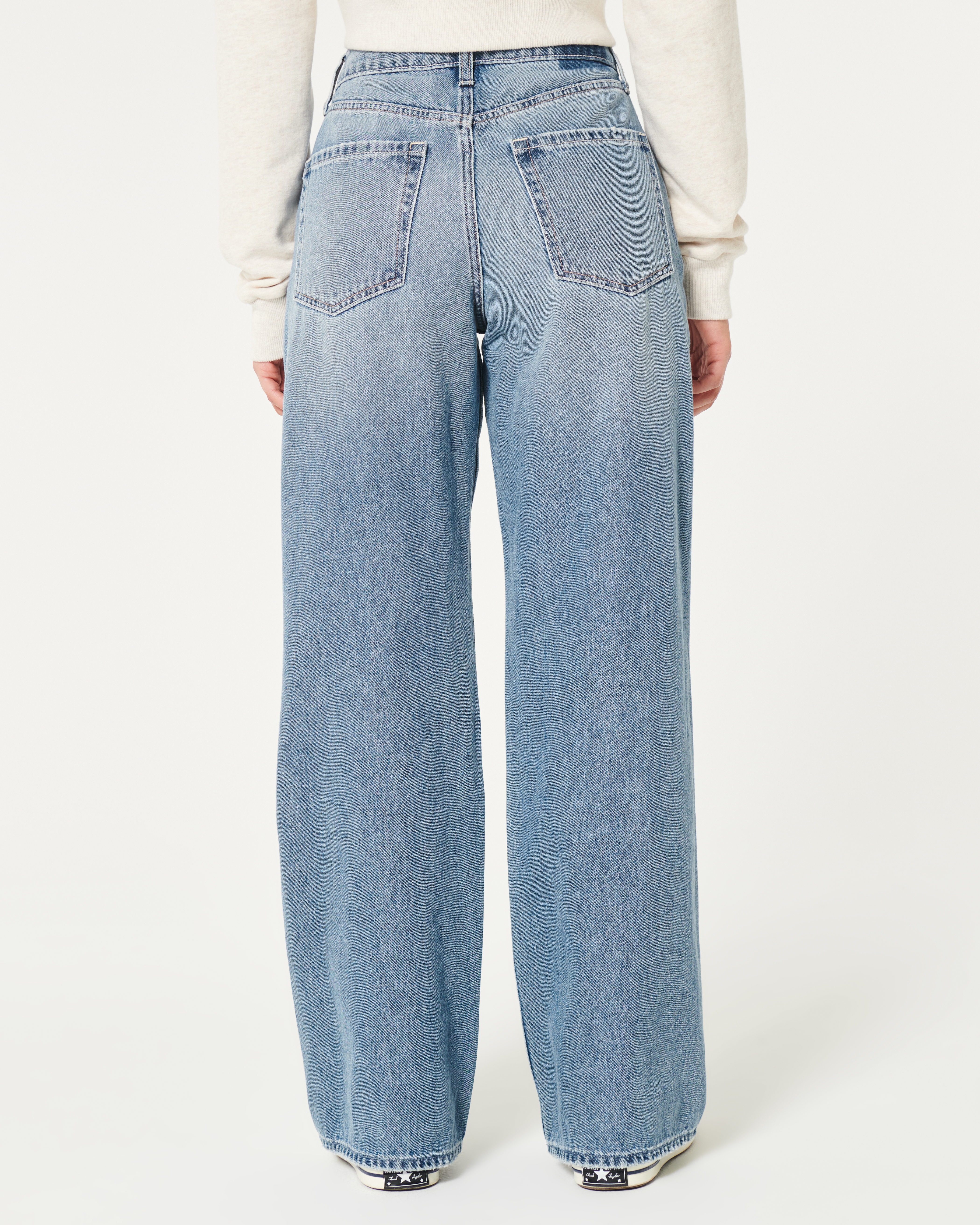 Ultra High-Rise Medium Wash Baggy Jeans