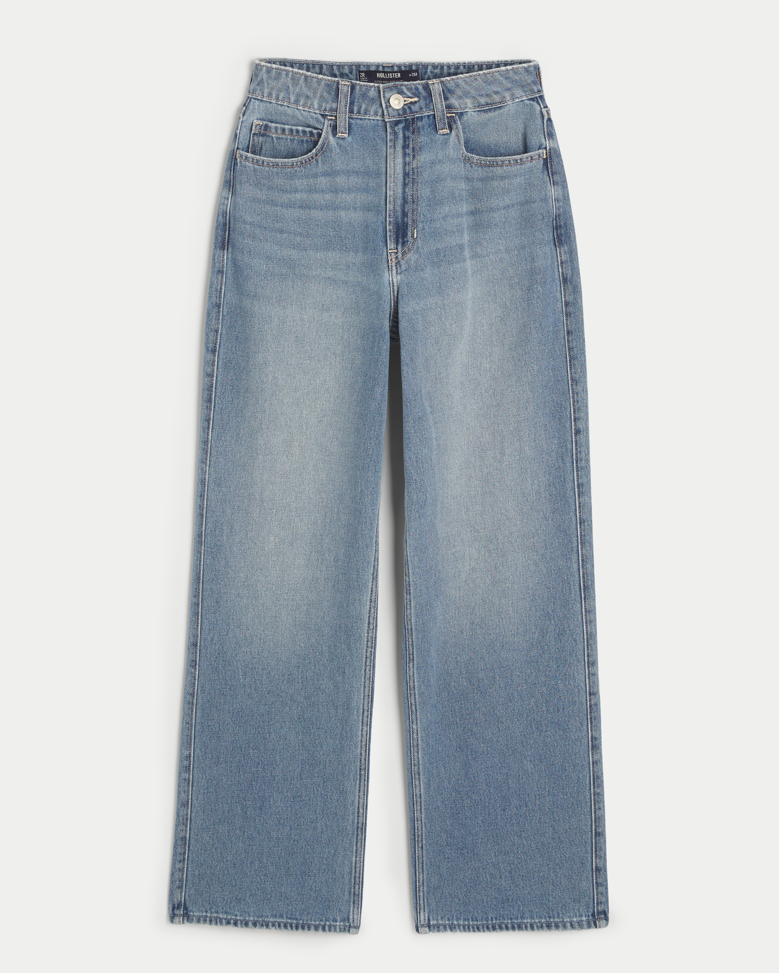 Ultra High-Rise Medium Wash Baggy Jeans