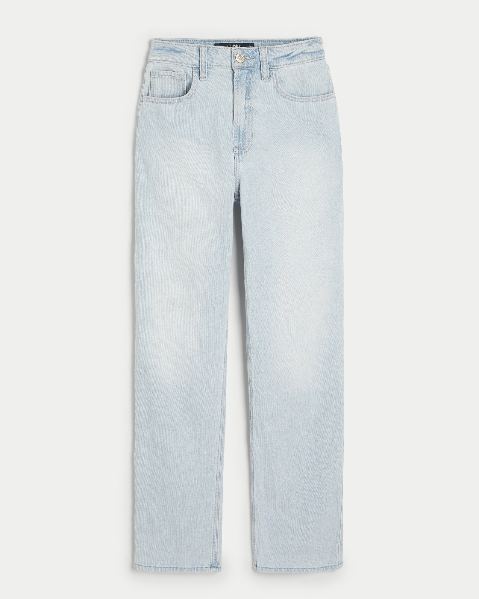 Hollister straight leg jeans in mid wash