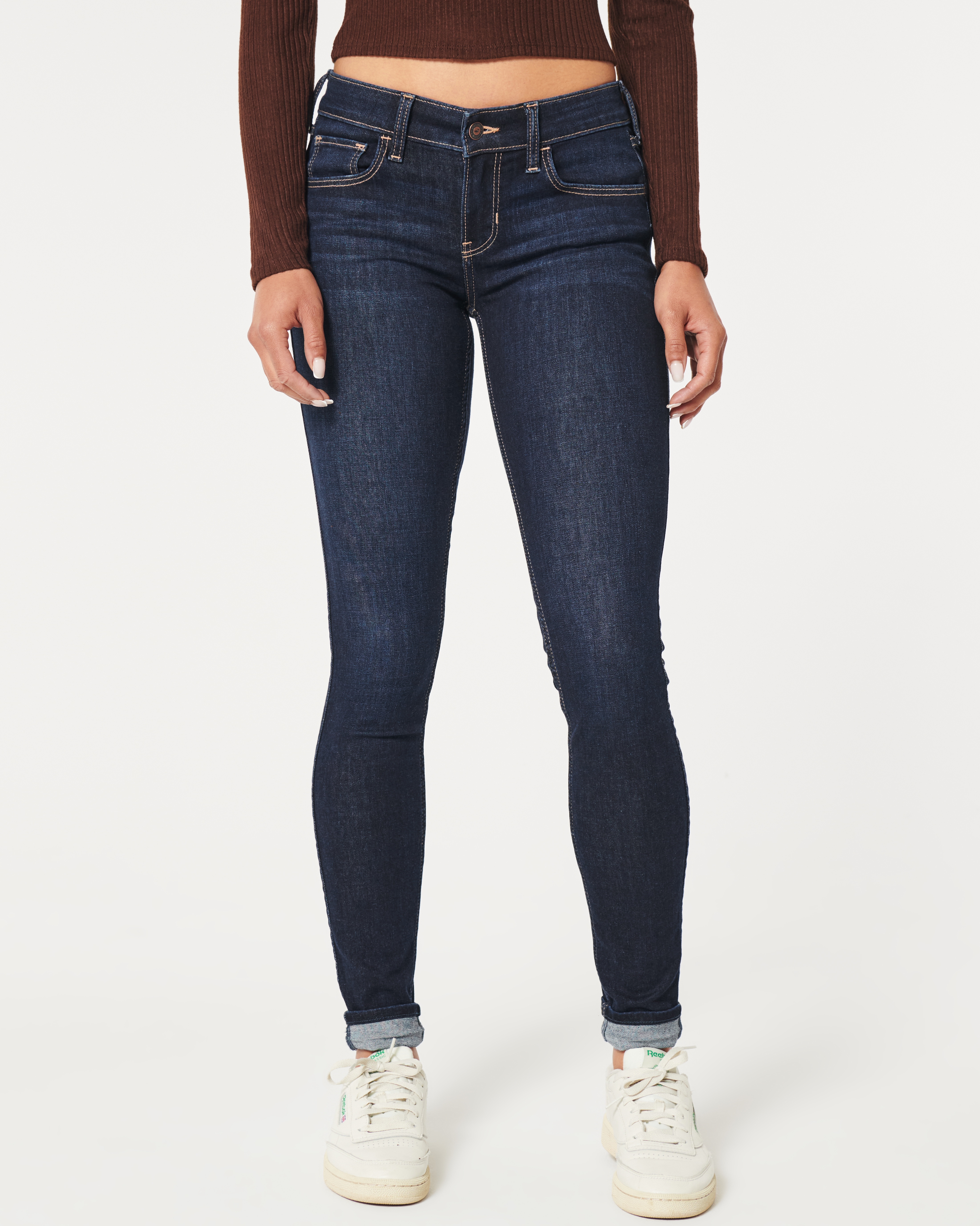 Low rise super on sale skinny jeans hollister