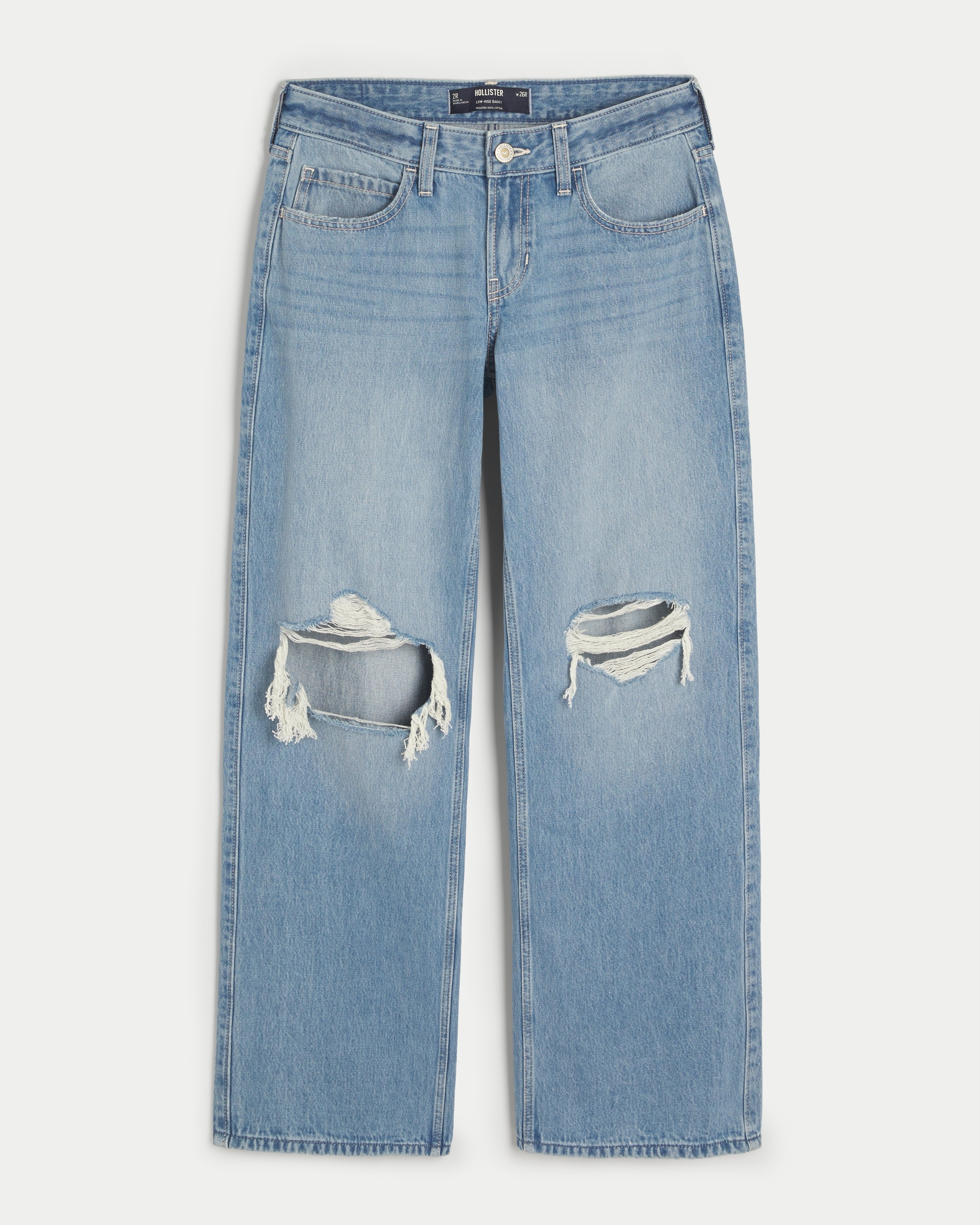 Hollister Women's Jeans Size 28x32 Low Rise Light Wash Front Pocket Nice  Jeans