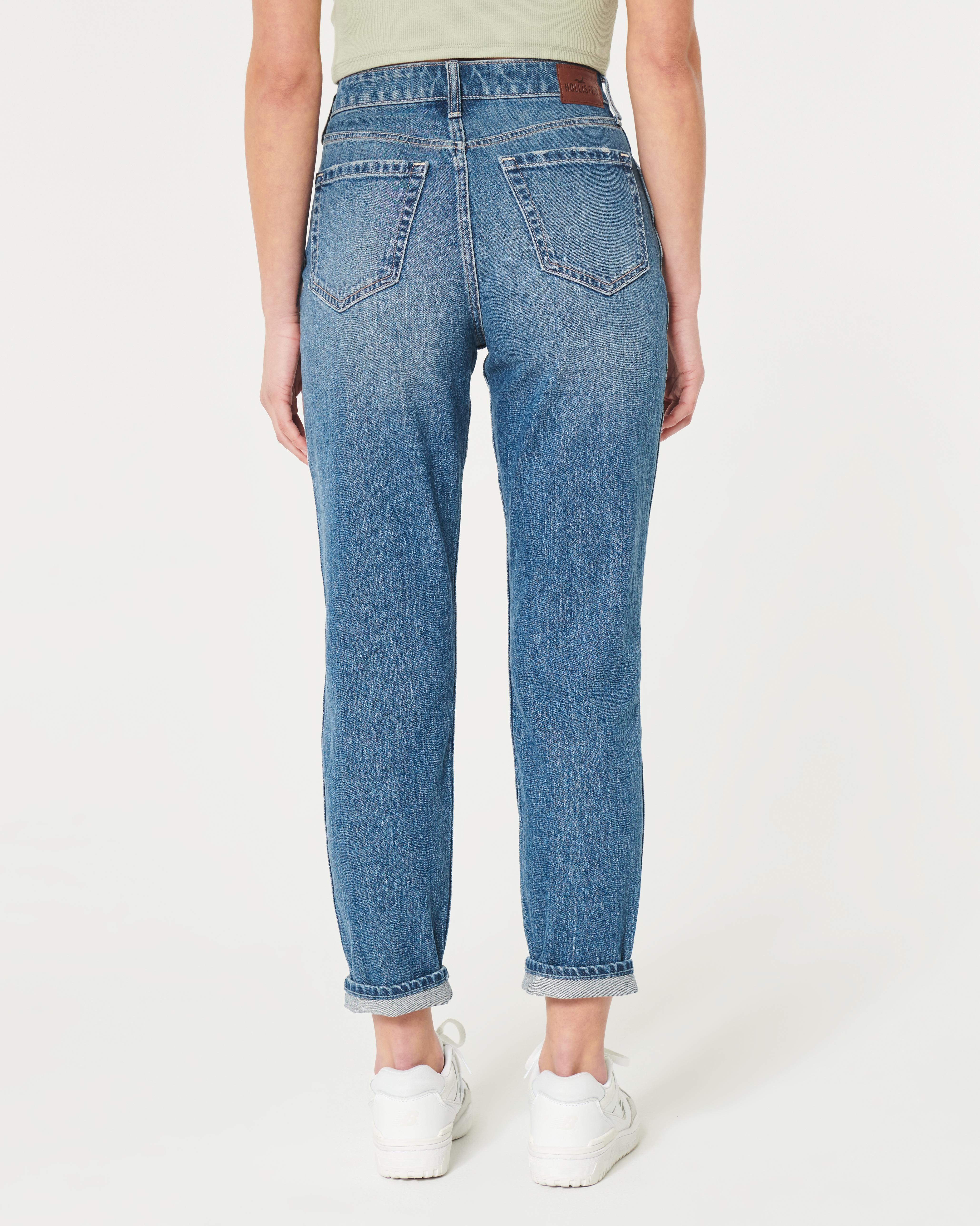 Ultra High-Rise Dark Wash Mom Jeans