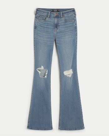 Women s Mid Rise Ripped Medium Wash Boot Jeans in Medium Ripped Wash Size 000 L 00 L 23W from Hollister