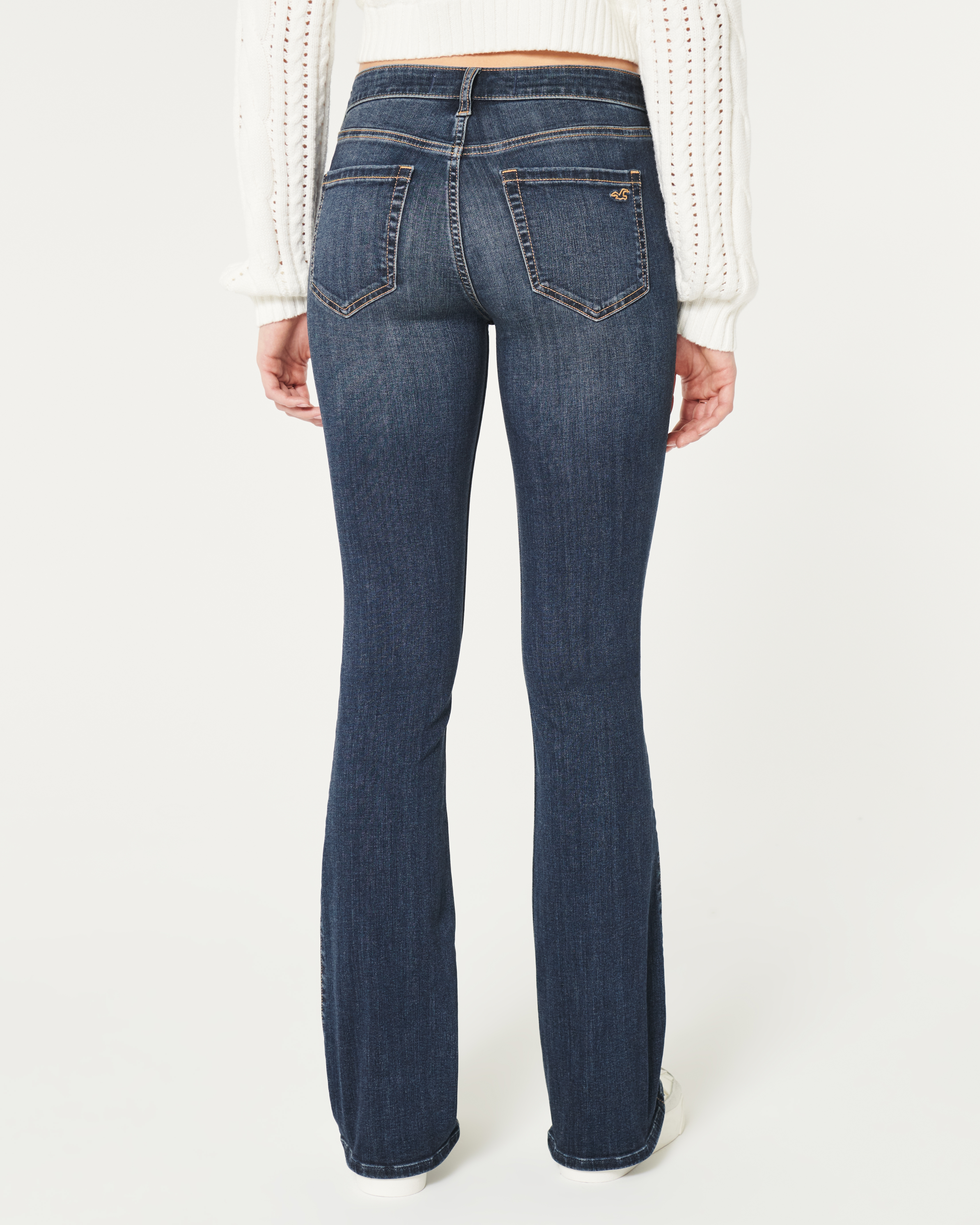 Mid-Rise Dark Wash Boot Jeans