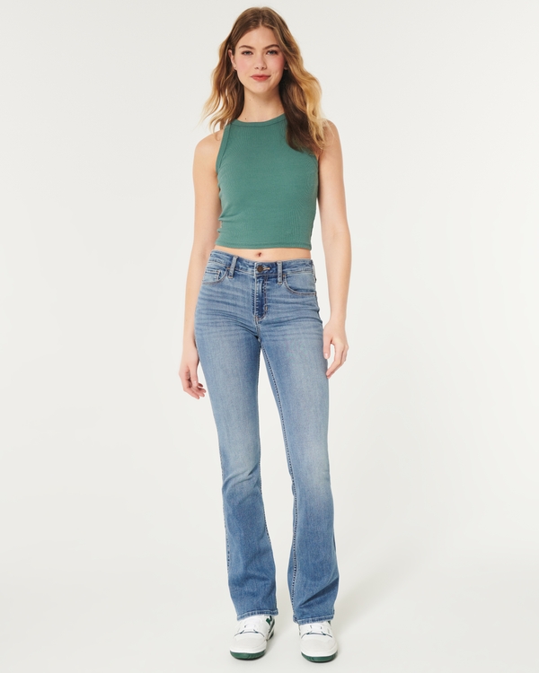 High waisted deals bootcut jeans hollister