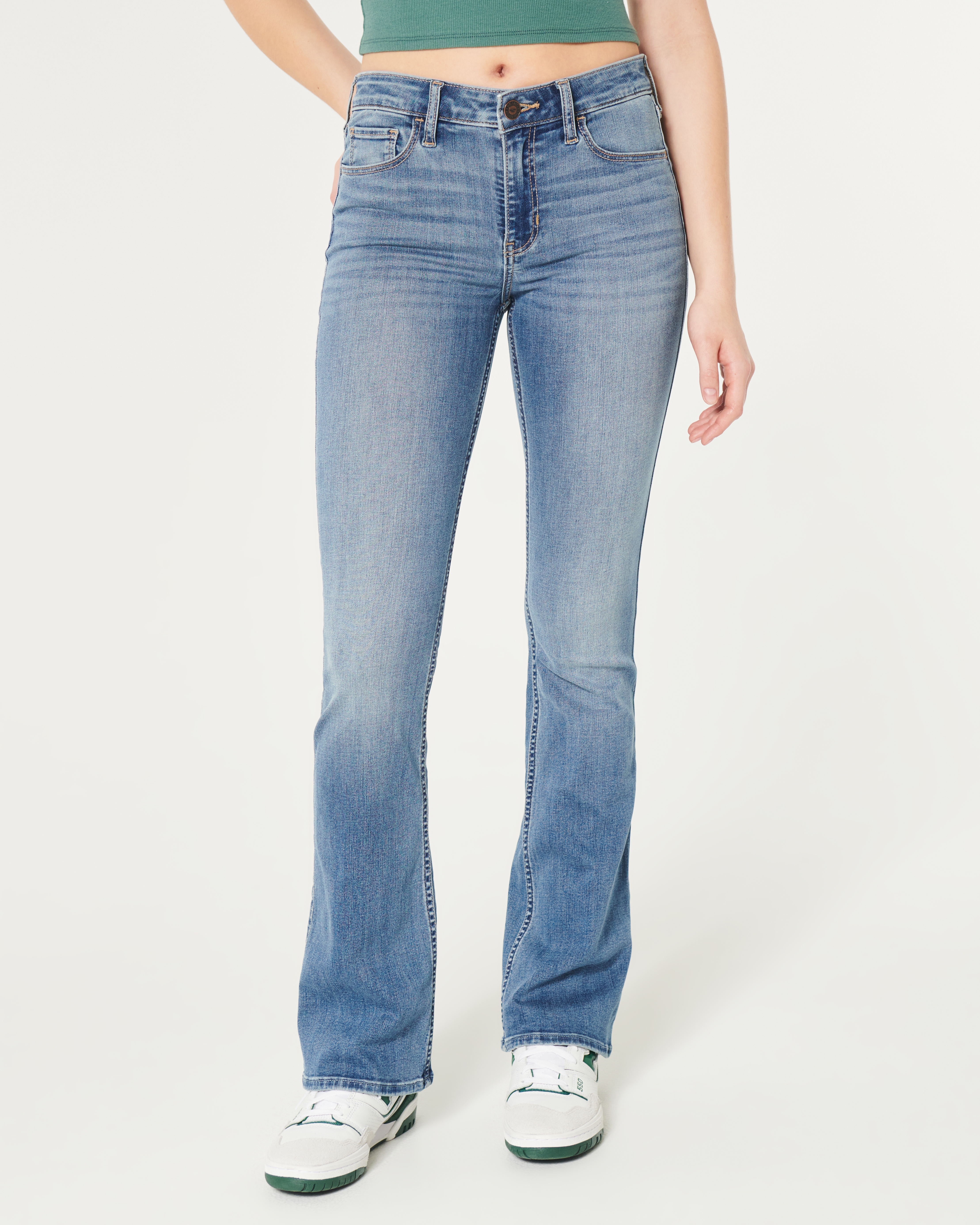 Mid-Rise Medium Wash Boot Jeans