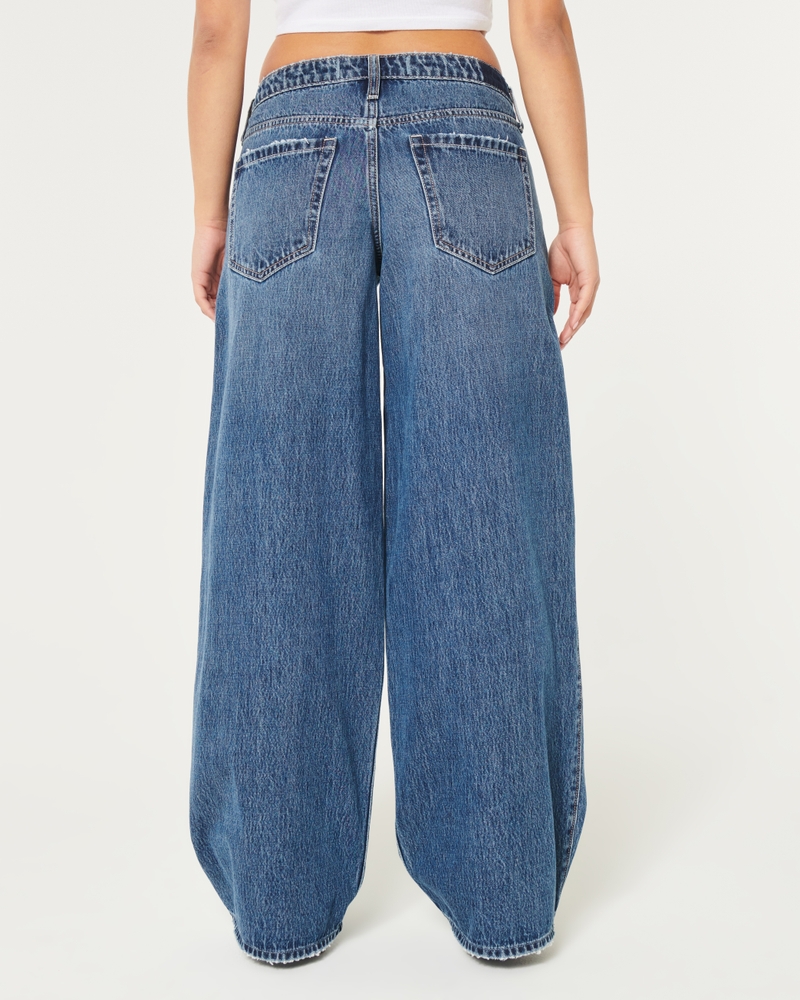 Low-Rise Dark Wash Super Baggy Jeans