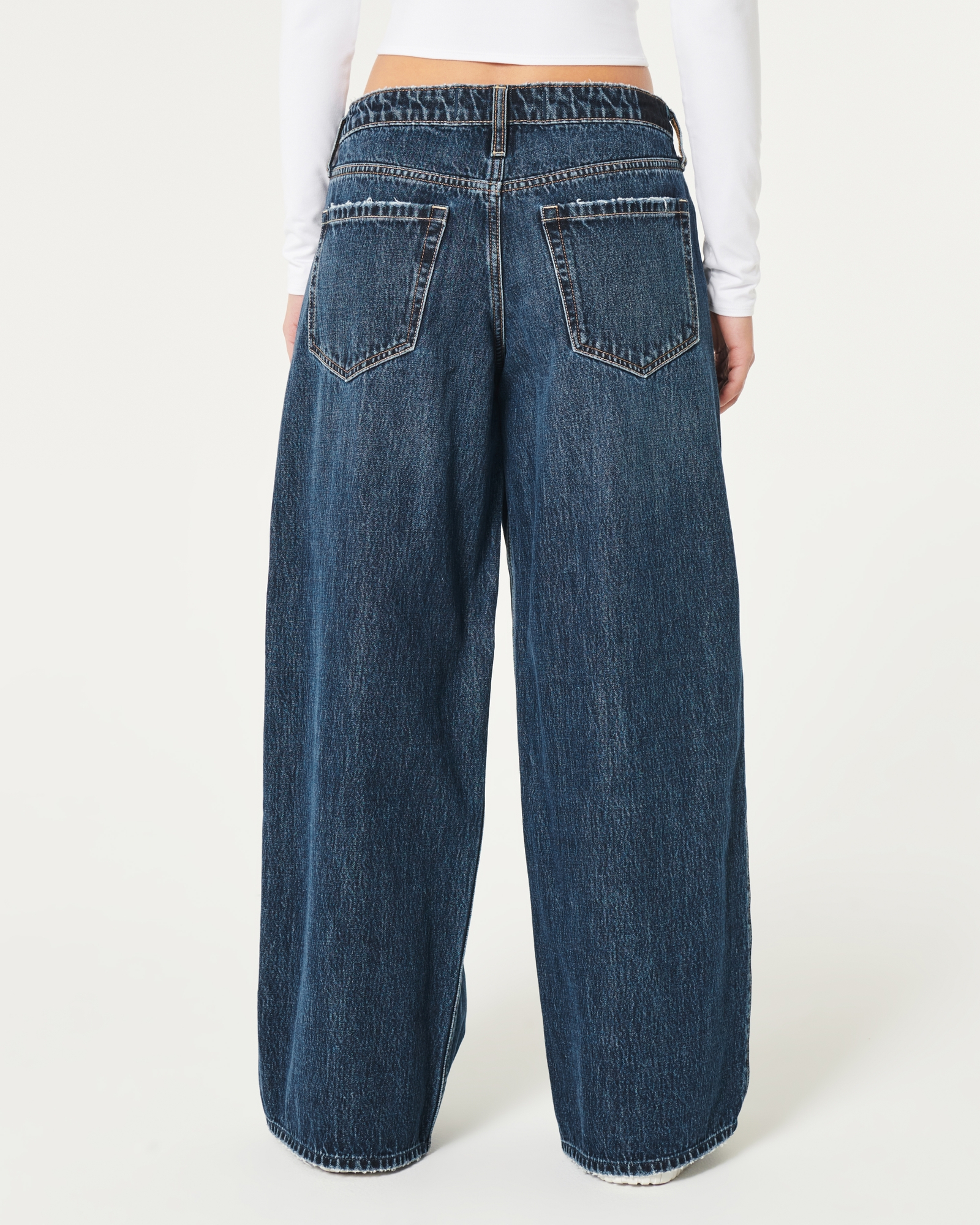 Hollister Low-Rise Light Wash Super Baggy Jeans
