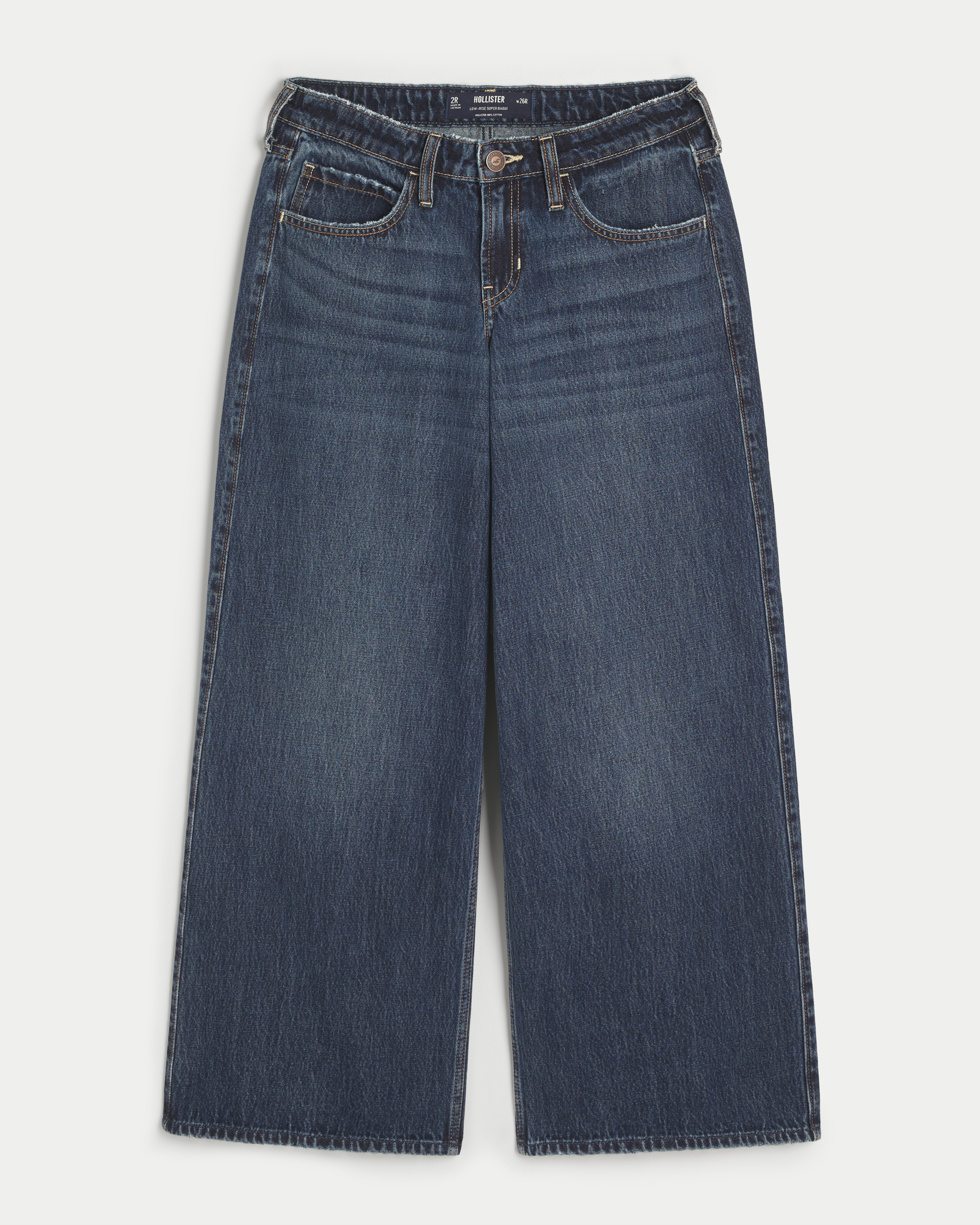 Low-Rise Dark Wash Super Baggy Jeans