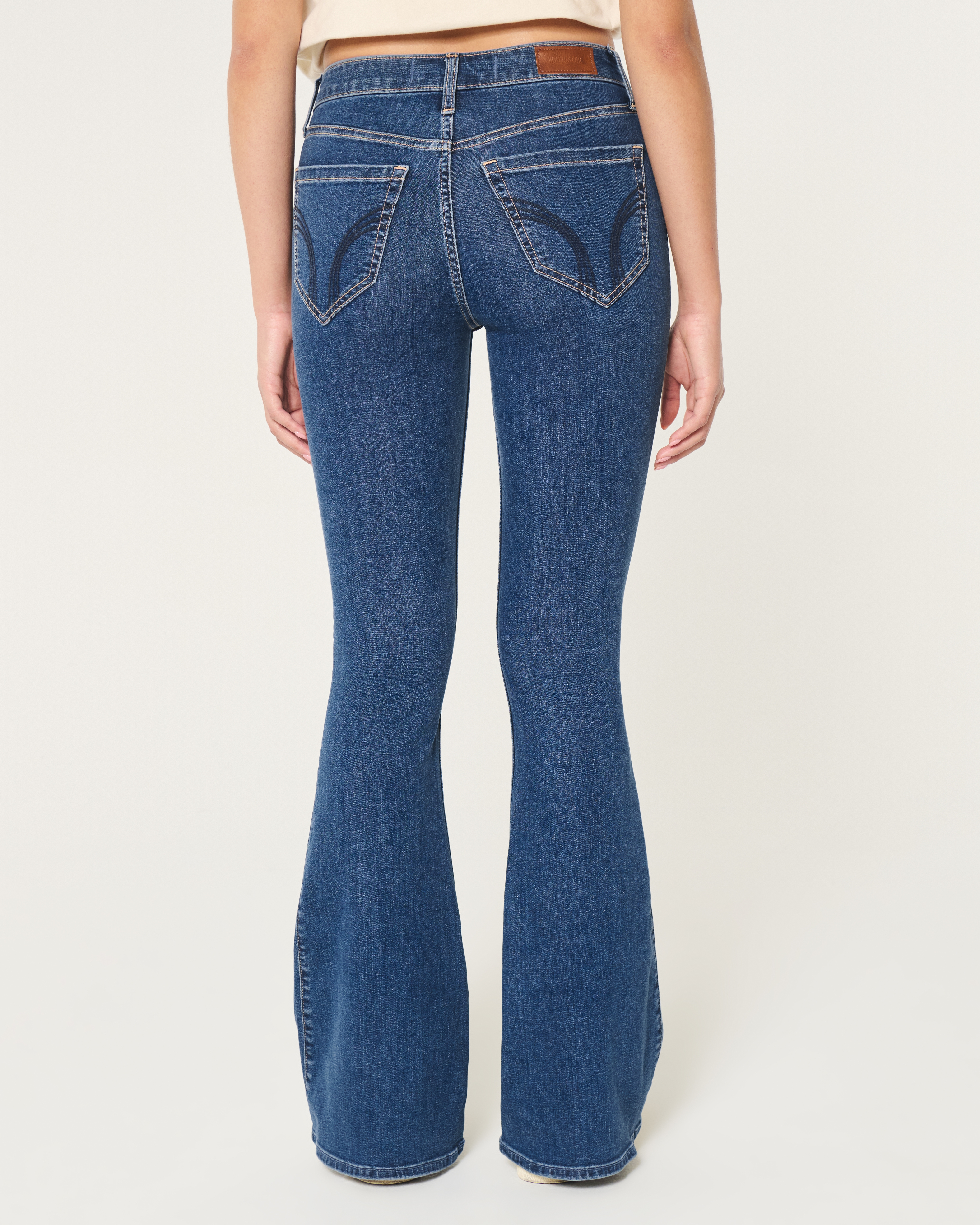 High-Rise Dark Wash Flare Jeans