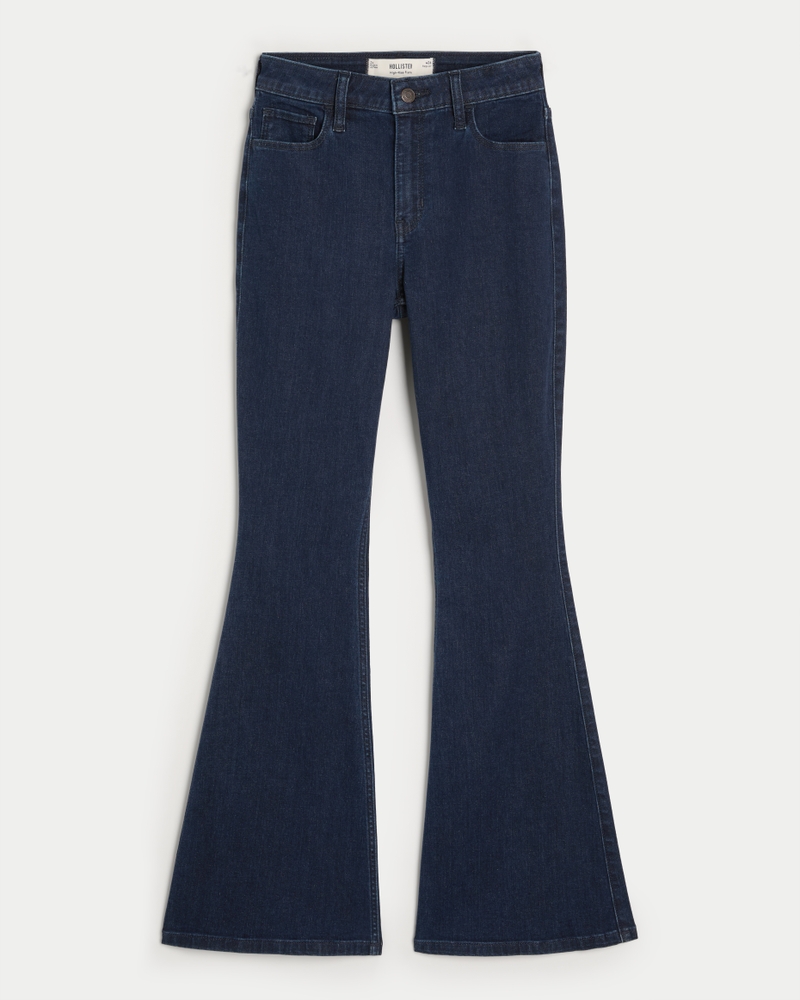 Dark wash flare jeans store
