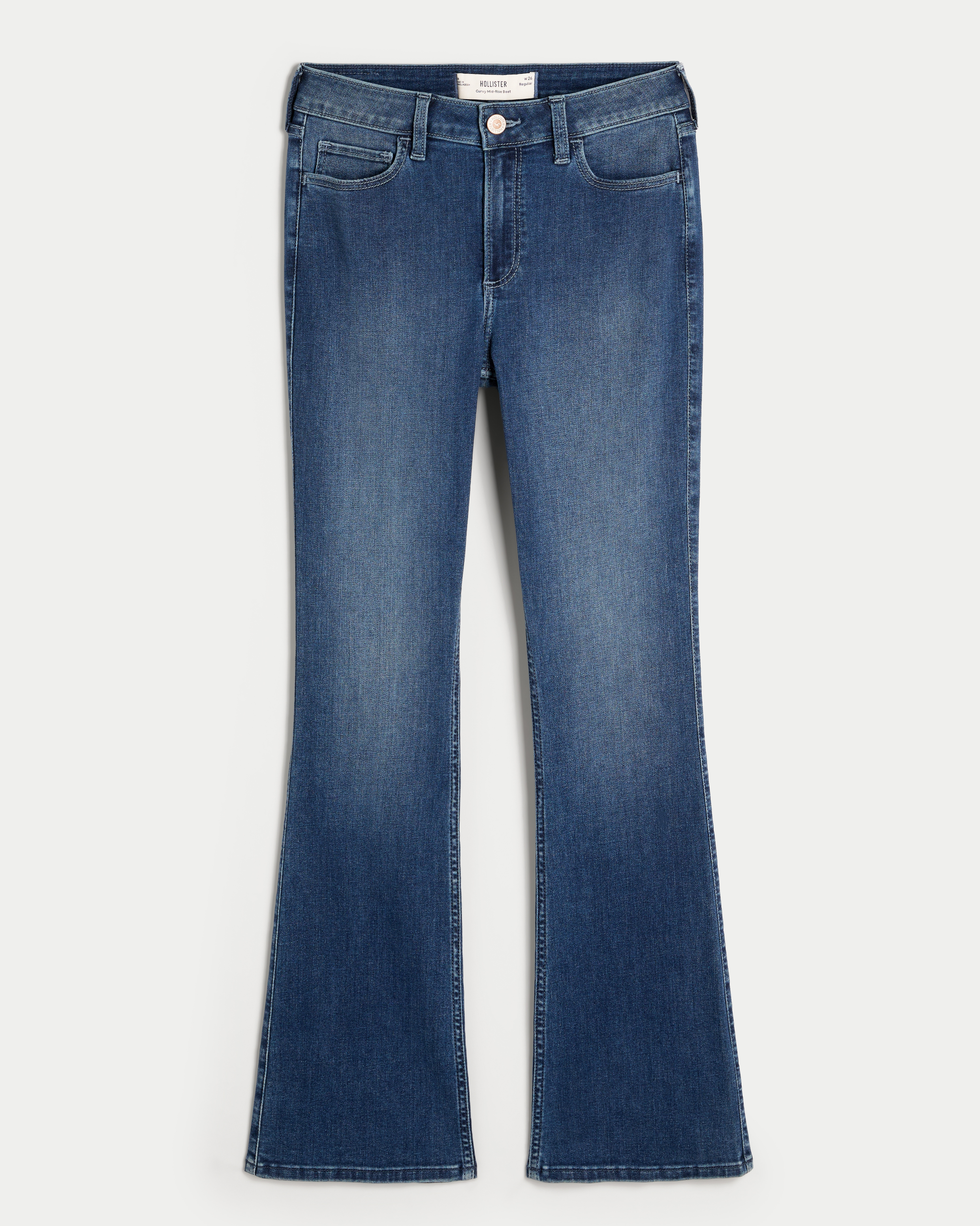 Curvy Mid-Rise Dark Wash Boot Jeans