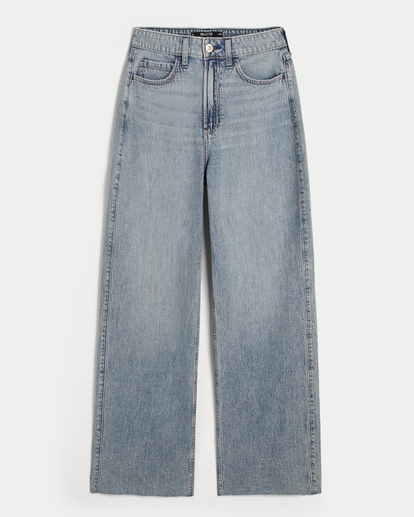 Ultra High-Rise Lightweight Medium Wash Baggy Jeans, Medium
