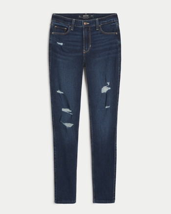 Ripped high rise super skinny ankle jeans 2025