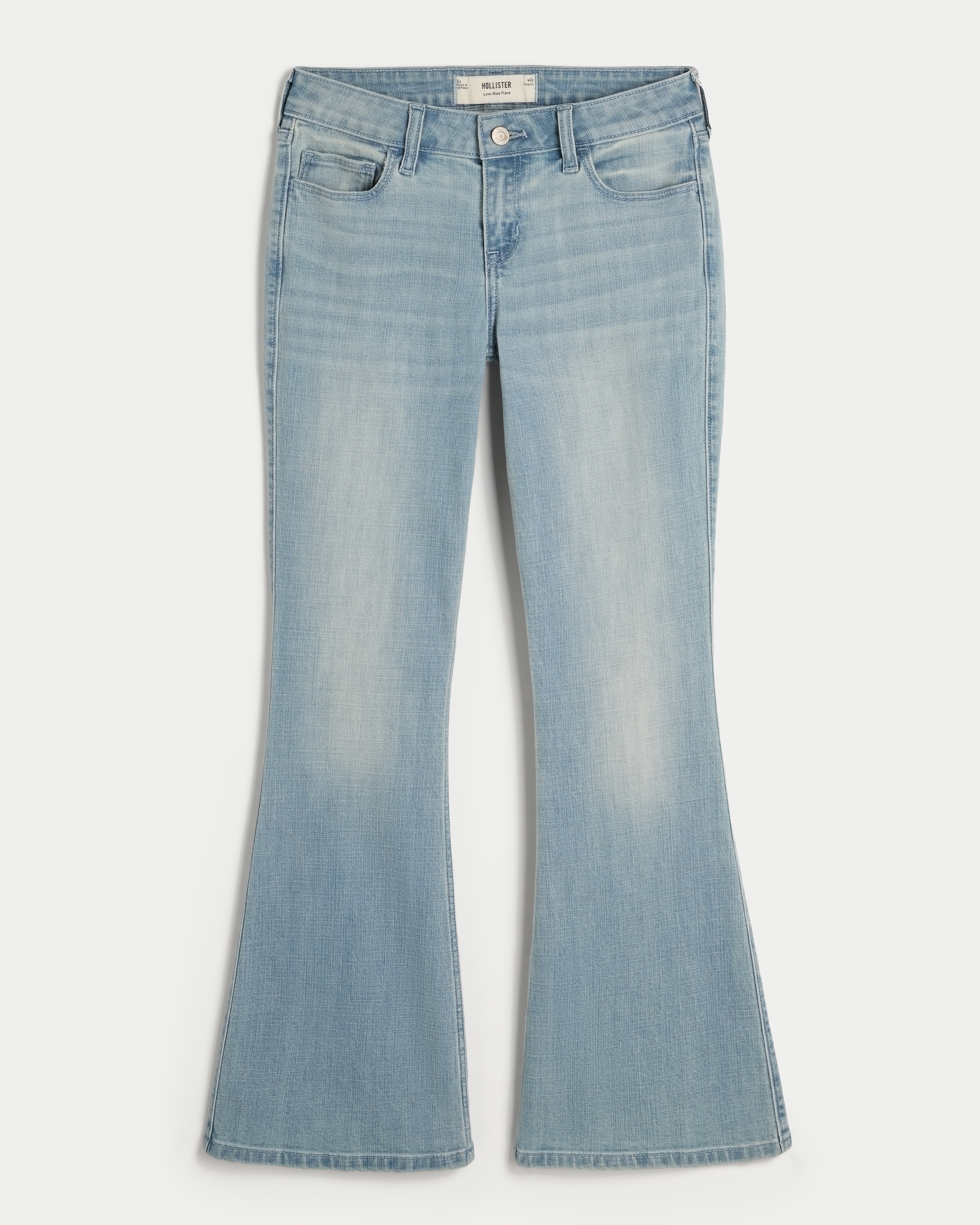 Women s Low Rise Medium Wash Flare Jeans Women s Sale HollisterCo