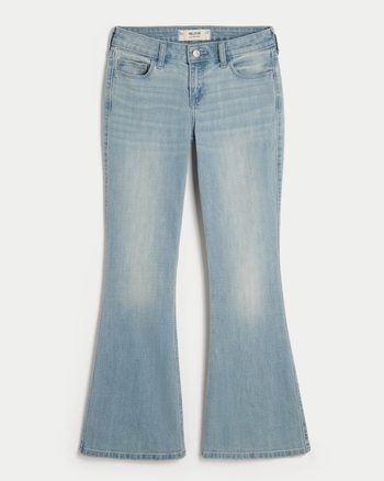 Women's Low-Rise Light Wash Flare Jeans Women's Sale