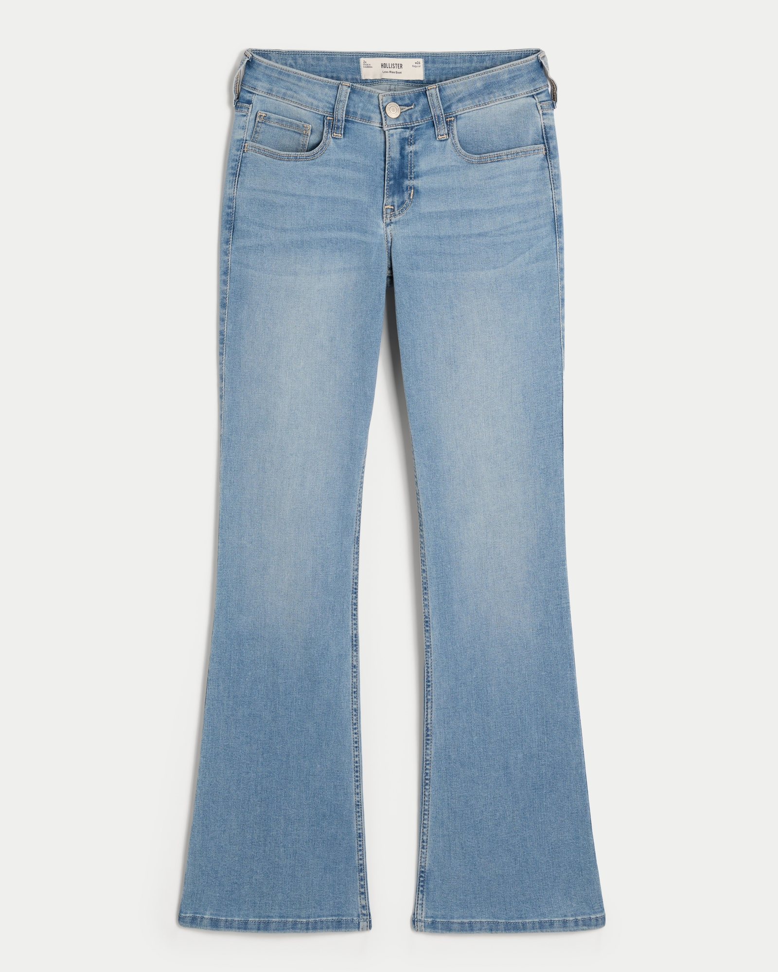 Women's Low-Rise Light Wash Boot Jeans Women's Bottoms