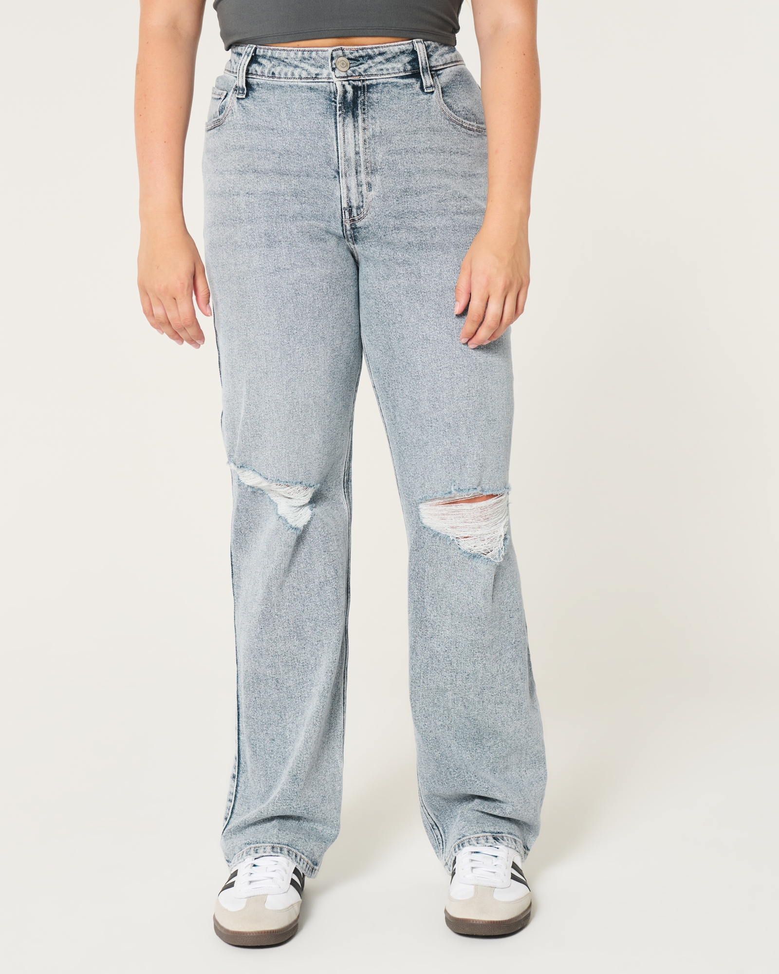 Motel Rocks Rip Under Bum Jeans Women's Ultra High-Rise Ripped