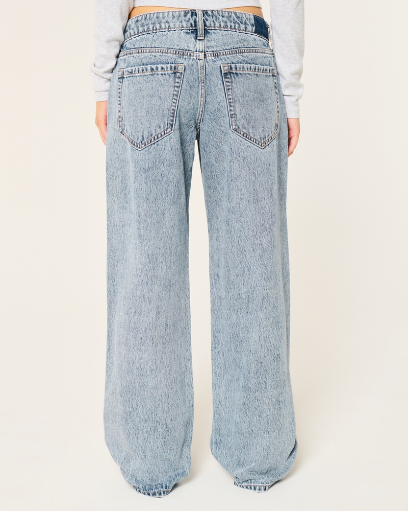 Low-Rise Medium Wash Baggy Jeans