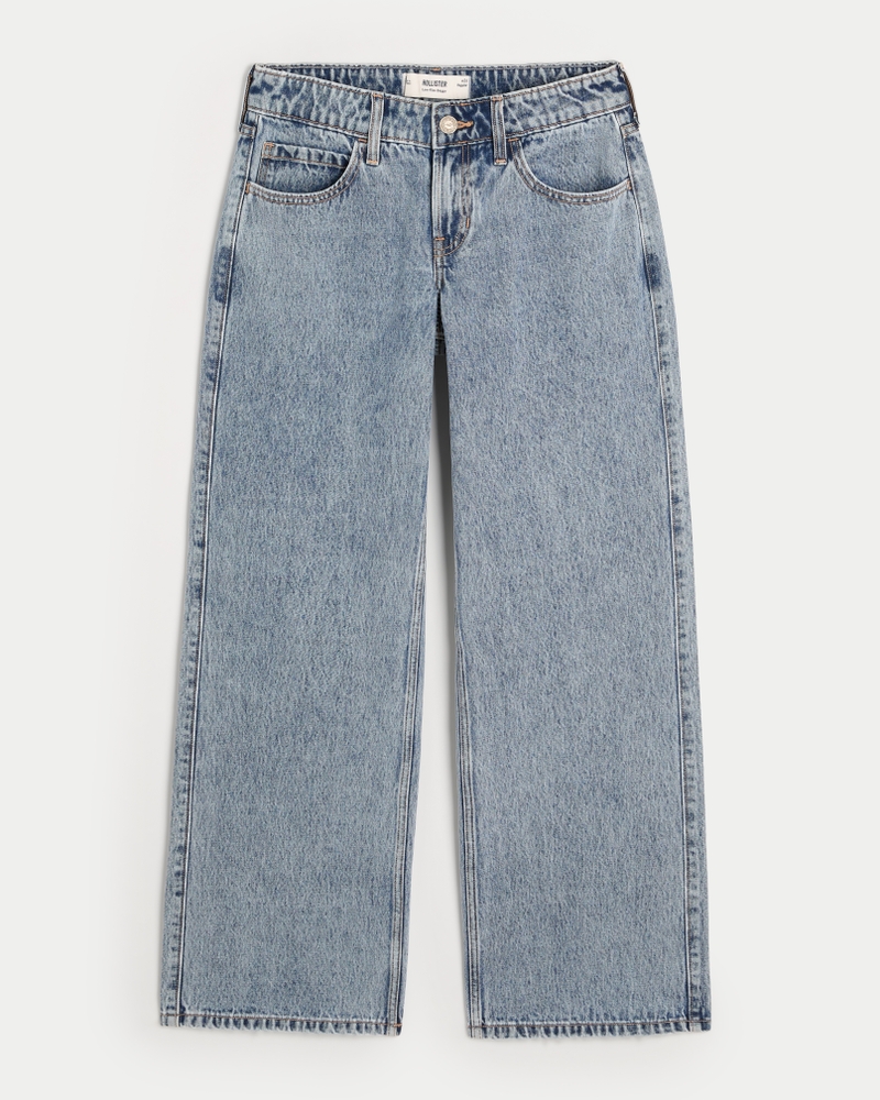 Women's Low-Rise Medium Wash Baggy Jeans | Women's Bottoms ...